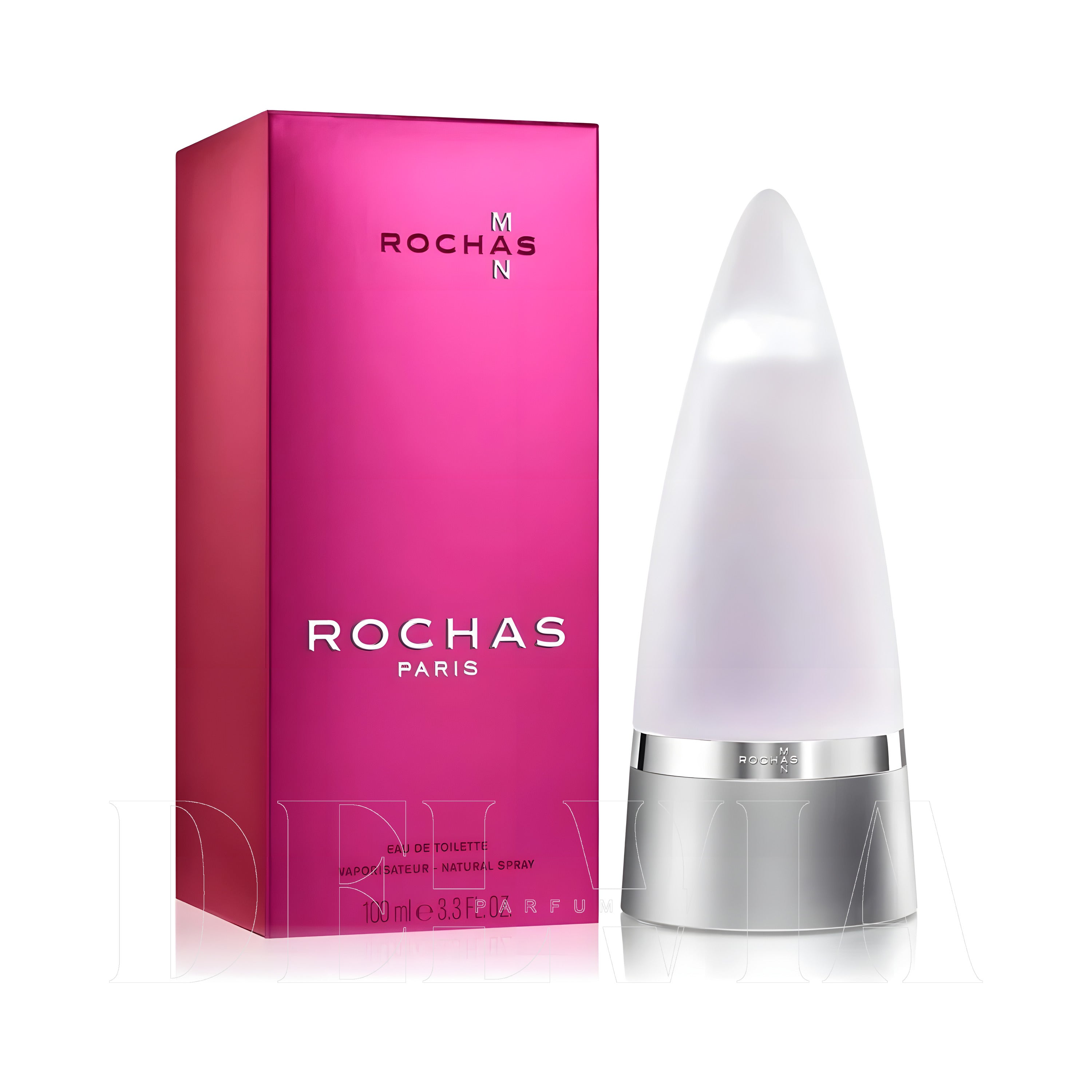 Rochas Man 1 ml dekant parfüm — kutu ve şişe görseli