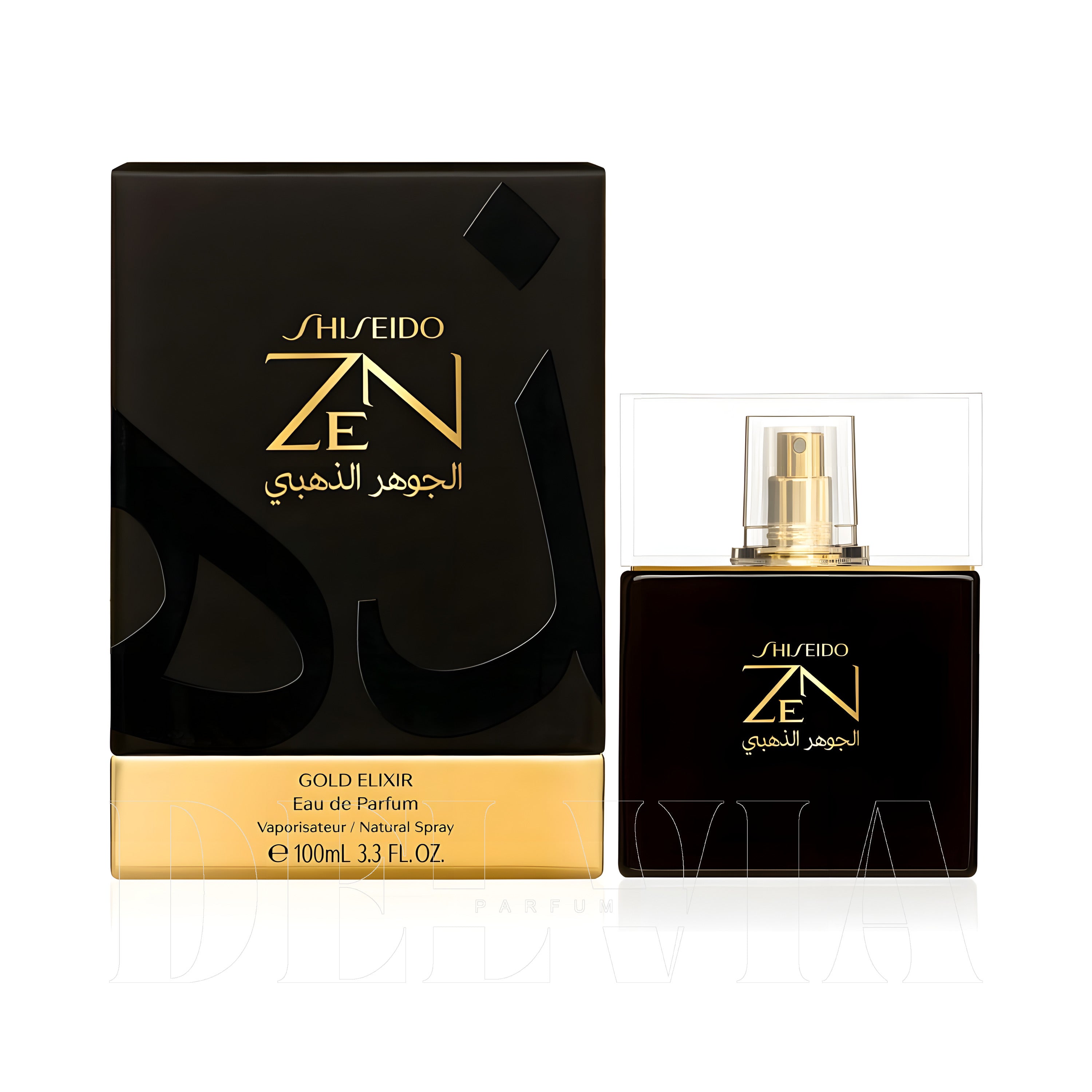 Shiseido Zen Gold Elixir 8 ml dekant parfüm — şişe görseli