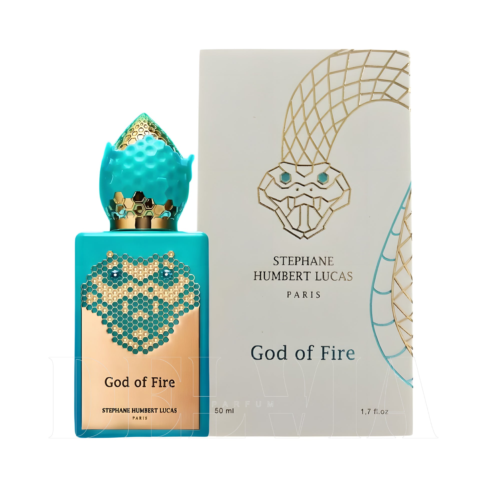 Stephane Humbert Lucas God Of Fire 8 ml dekant parfüm — kutu ve şişe görseli