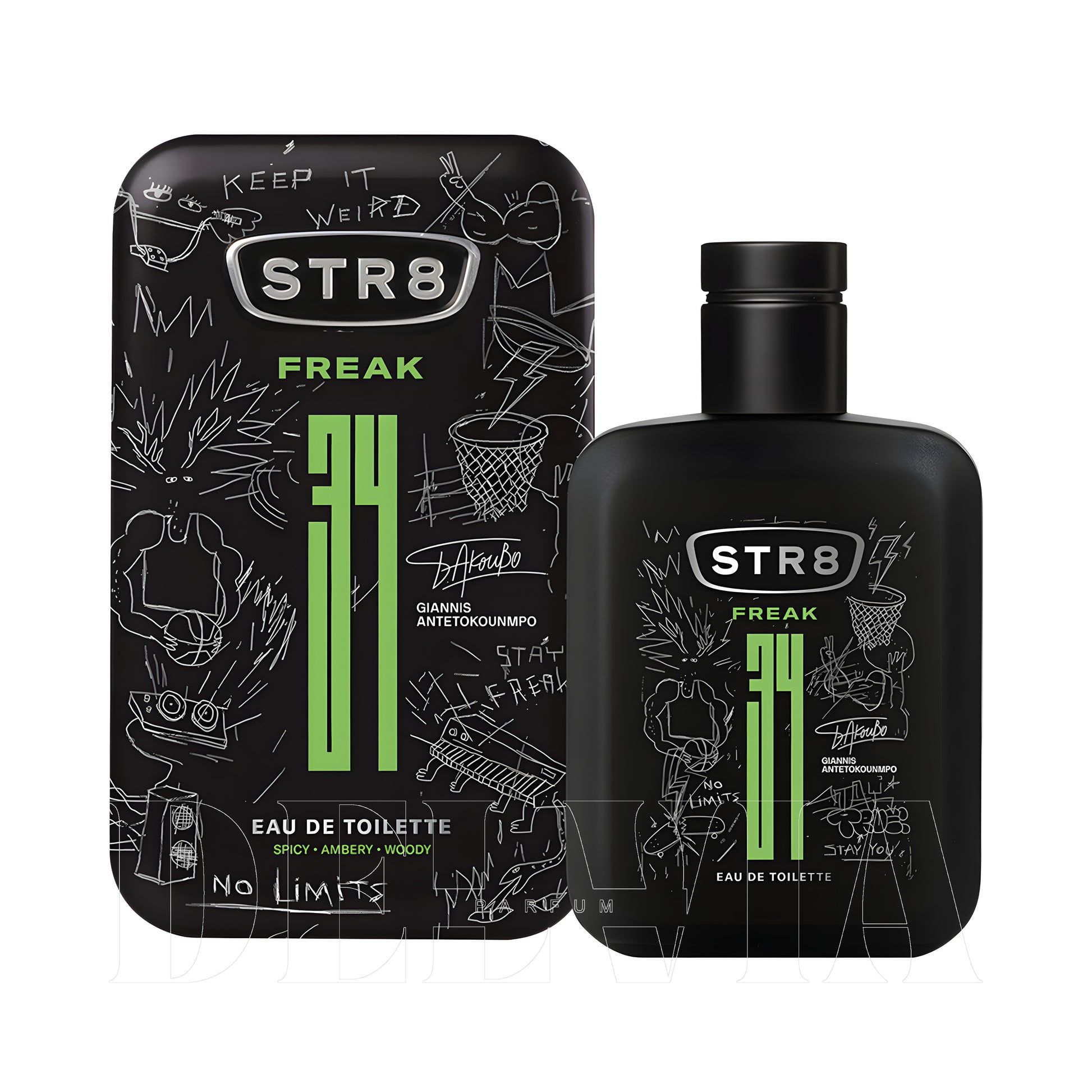Str8 Freak 8 ml dekant parfüm — kutu ve şişe görseli