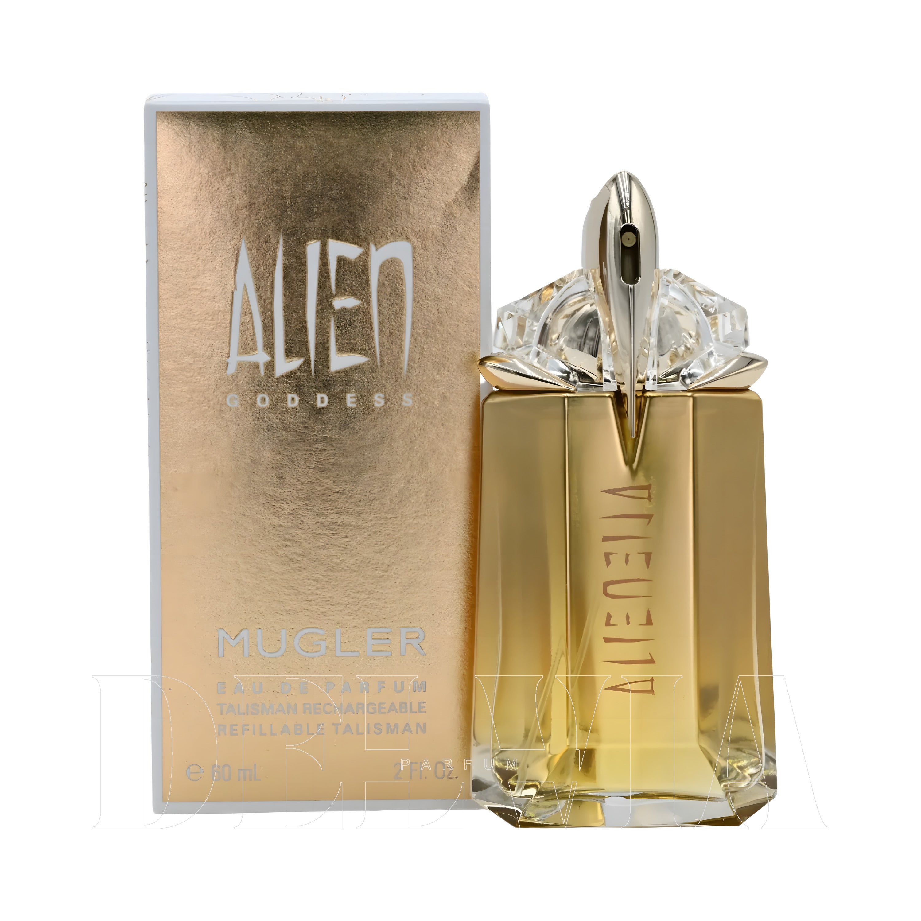Thierry Mugler Alien Goddess 1 ml dekant parfüm — kutu ve şişe görseli