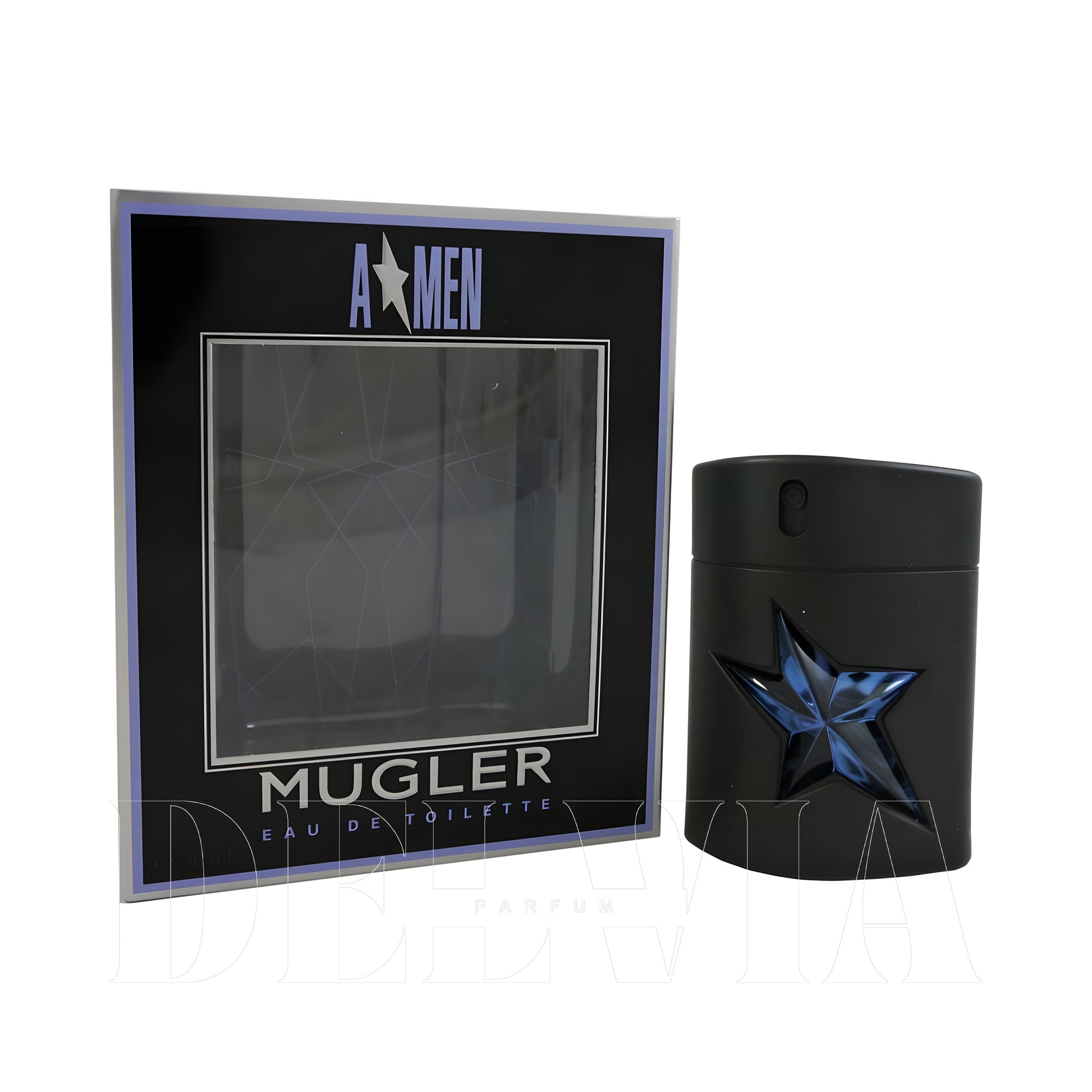 Thierry Mugler Ax Men The Rubber Rechargeable 2 ml dekant parfüm — kutu ve şişe görseli