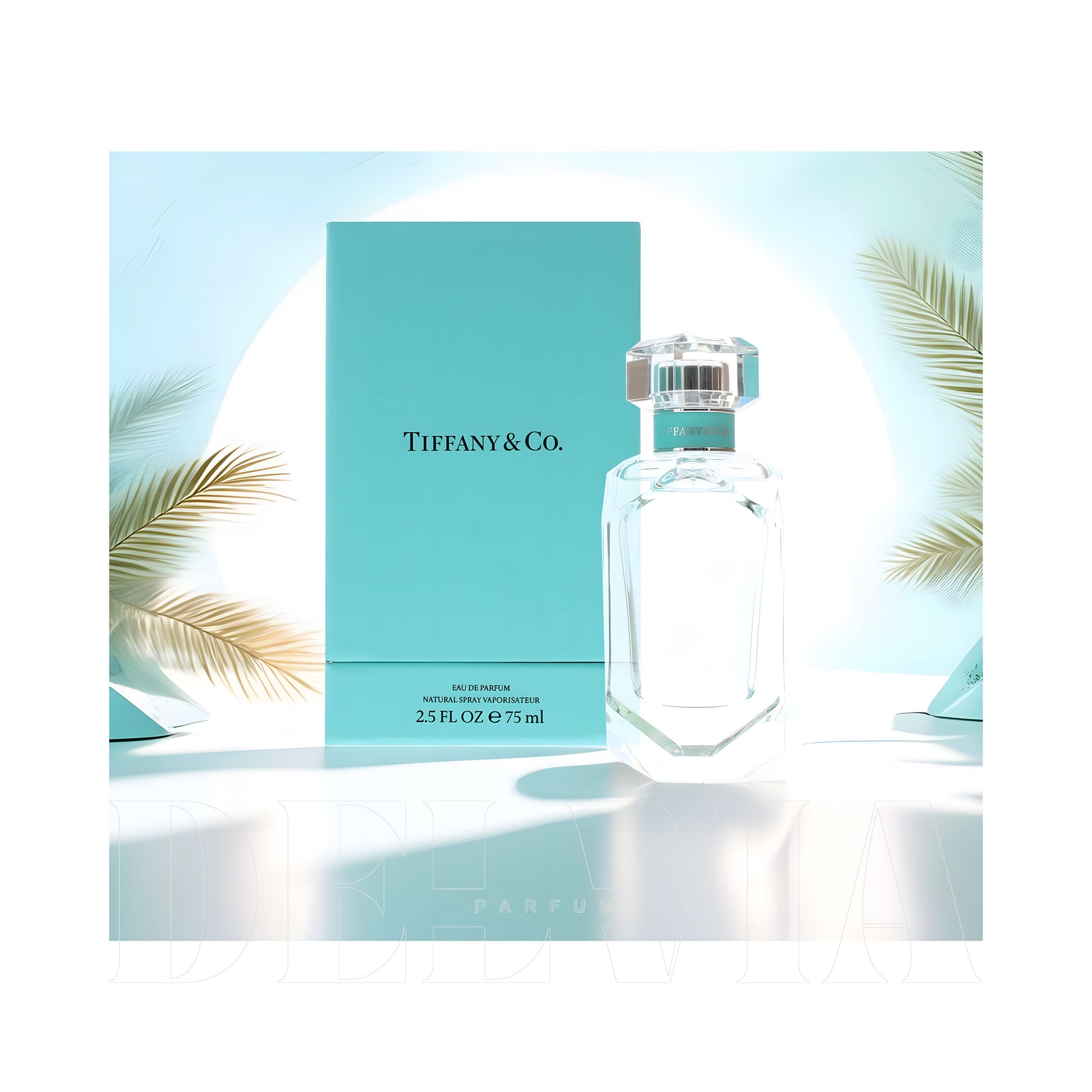 Tiffany Co 8 ml dekant parfüm — kutu ve şişe görseli