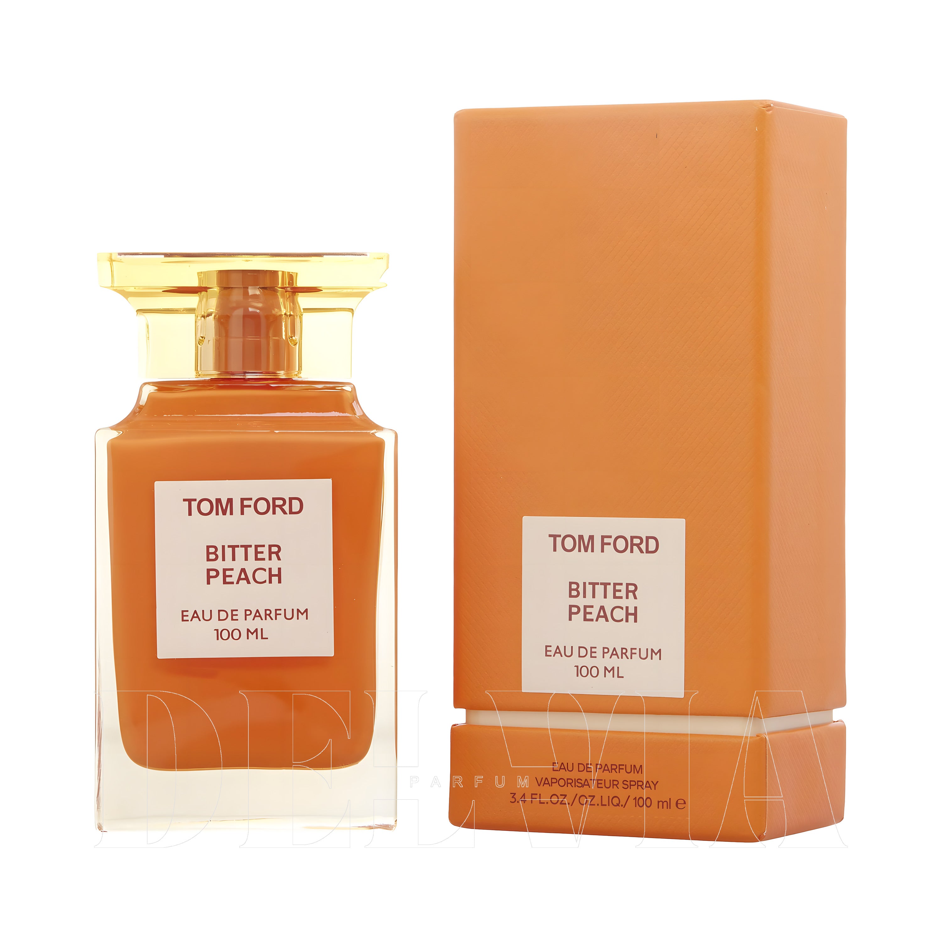 Tom Ford Bitter Peach 2 ml dekant parfüm — kutu ve şişe görseli