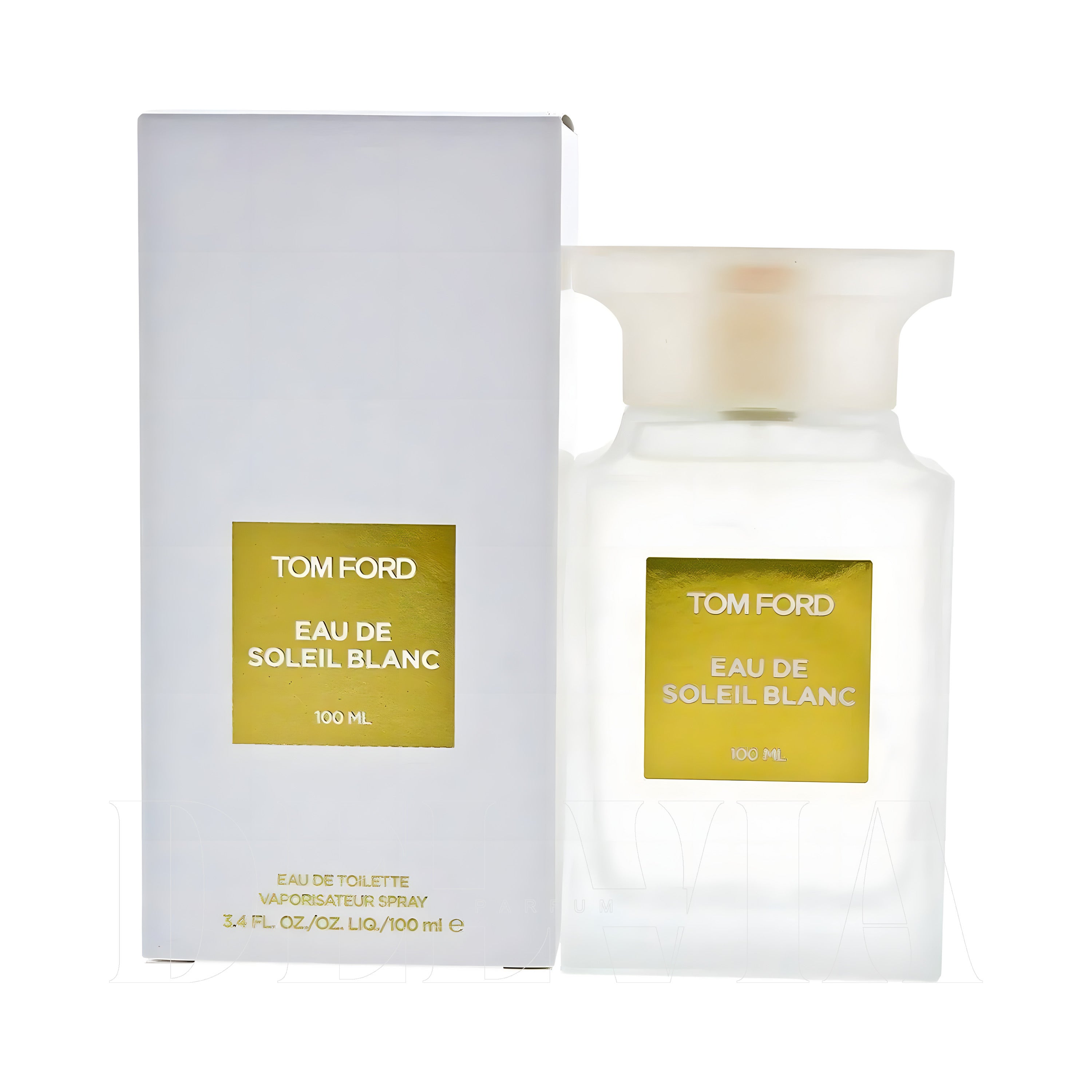 Tom Ford Eau De Soleil Blanc 8 ml dekant parfüm — kutu ve şişe görseli