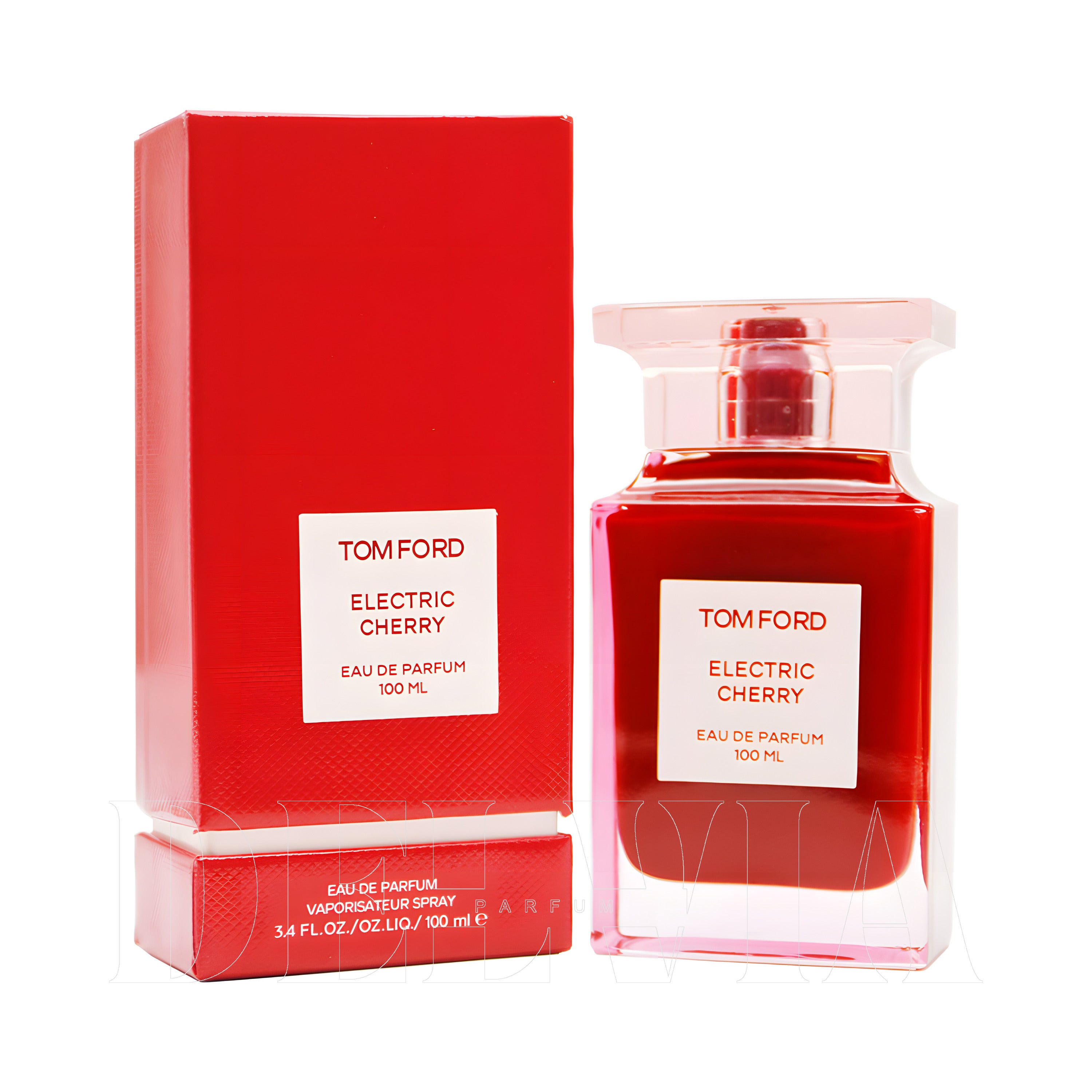 Tom Ford Electric Cherry Katı Parfum — kutu ve şişe görseli