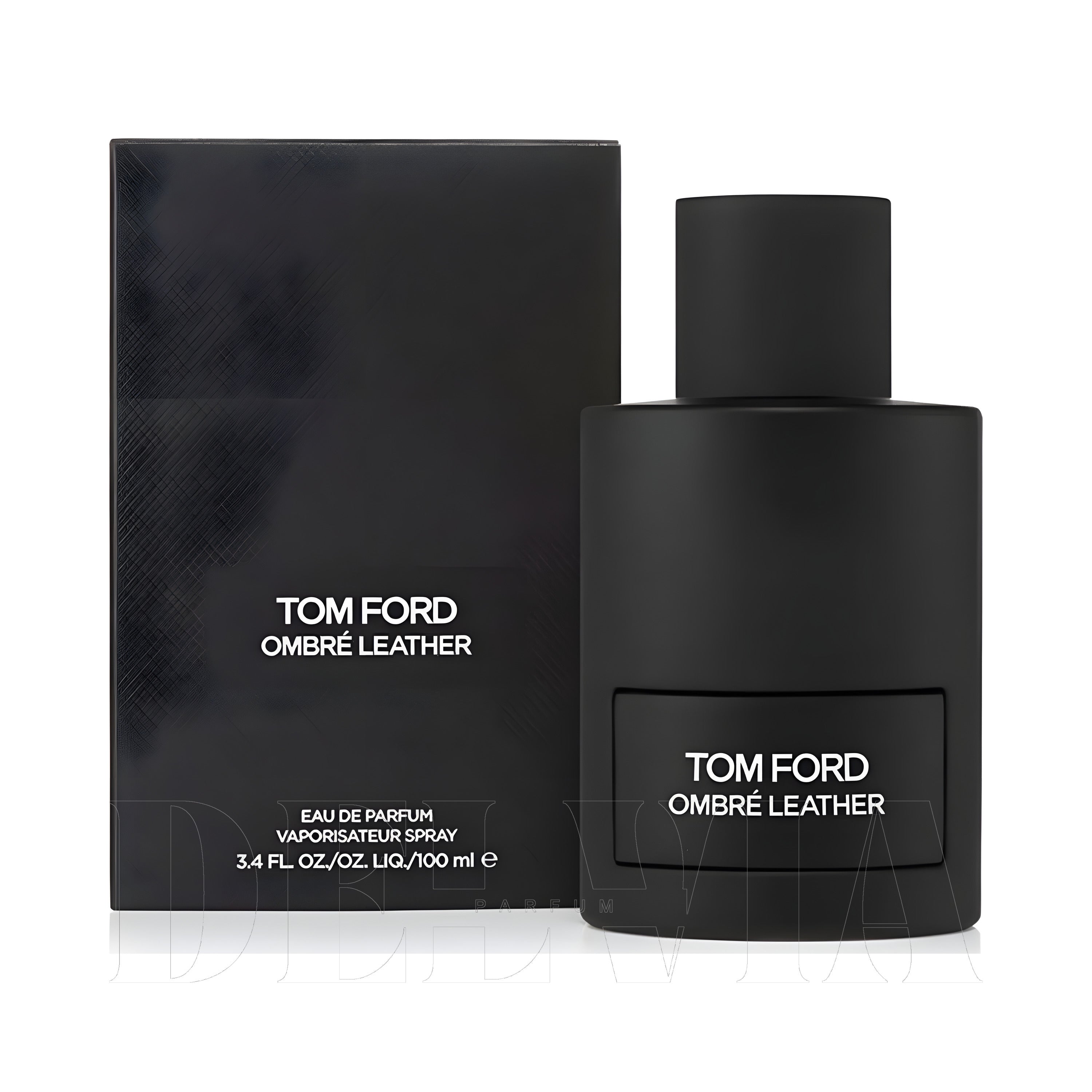 Tom Ford Ombre Leather 1 ml dekant parfüm — kutu ve şişe görseli