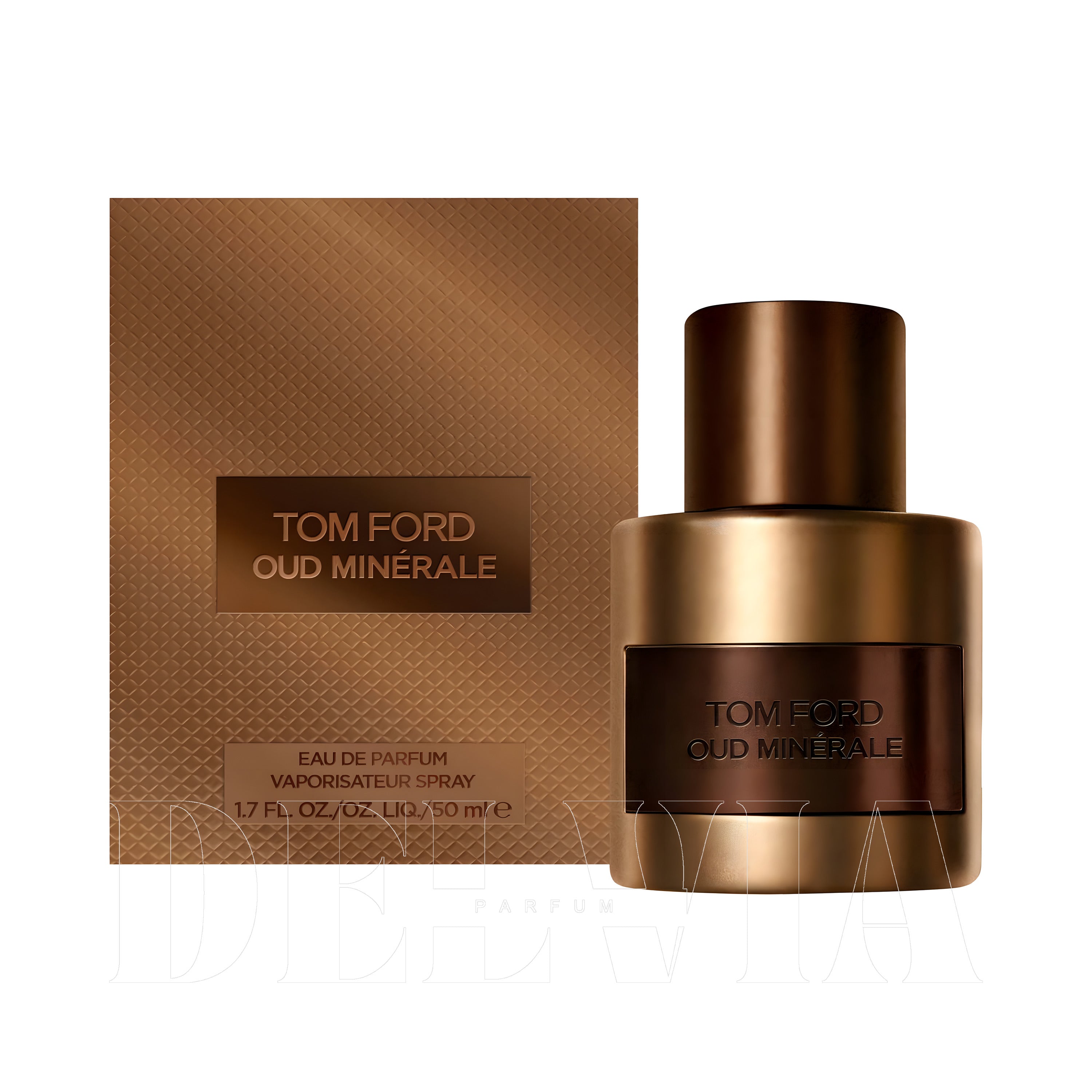 Tom Ford Oud Minerale Katı Parfum — kutu ve şişe görseli