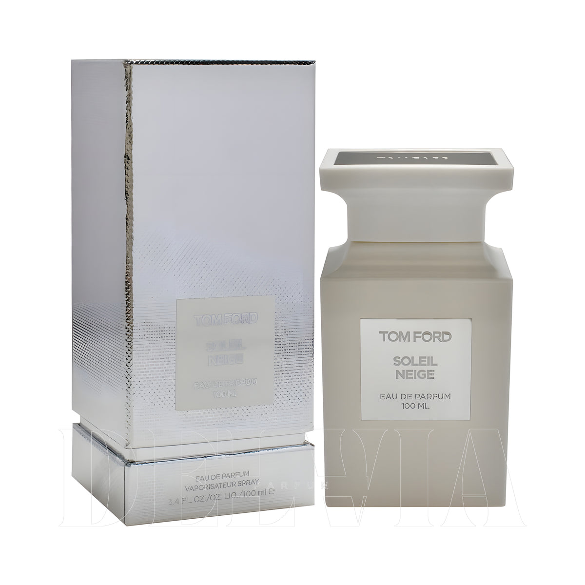 Tom Ford Soleil Neige Edp 2 ml dekant parfüm — kutu ve şişe görseli