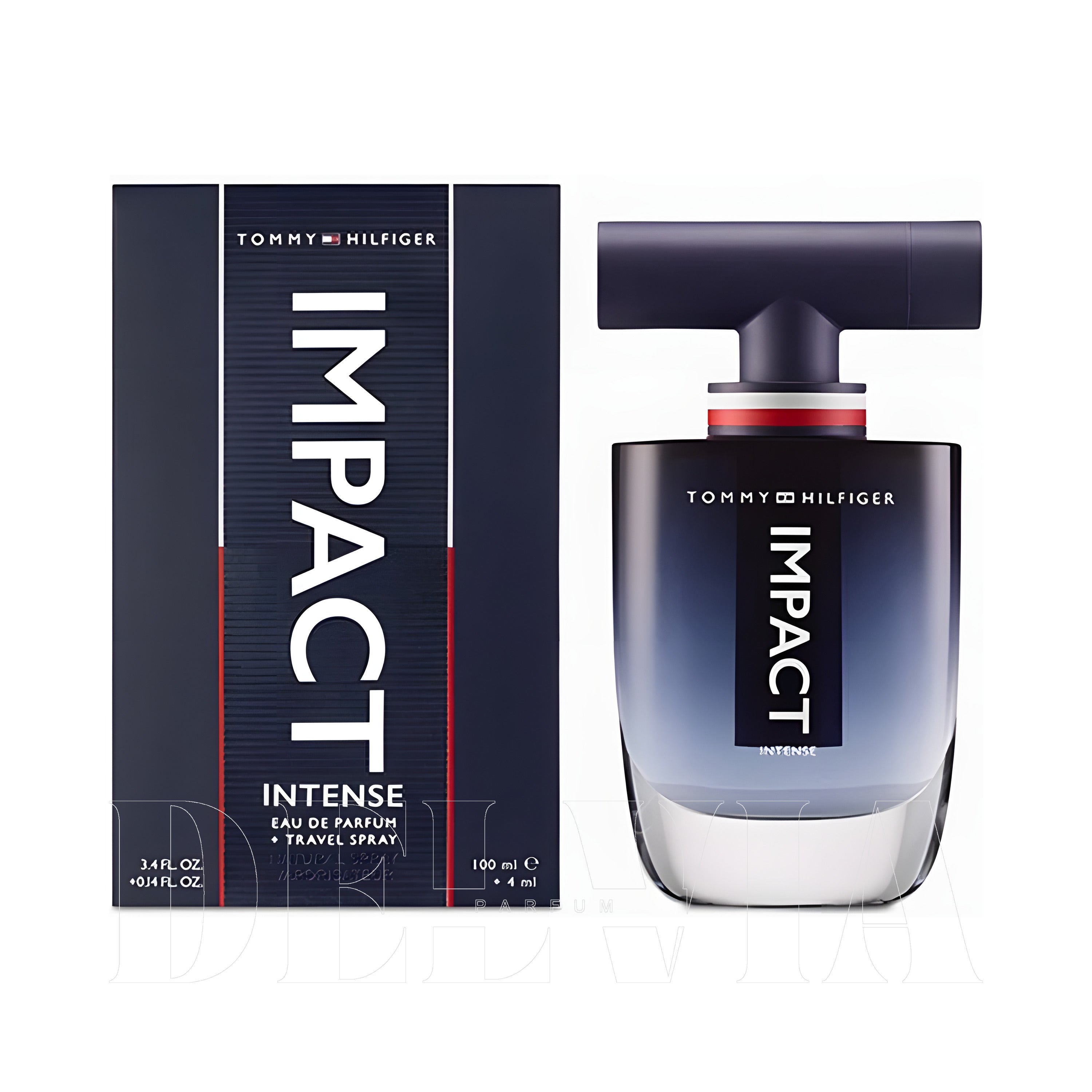 Tommy Hilfiger Intense 2 ml dekant parfüm — kutu ve şişe görseli