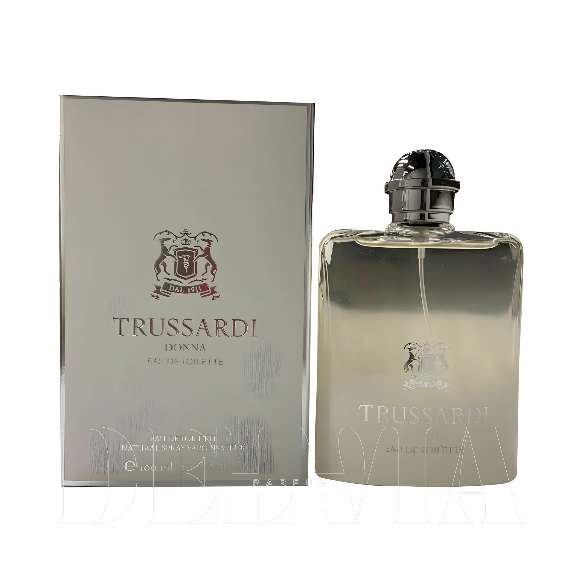 Trussardi Donna 1 ml dekant parfüm — kutu ve şişe görseli