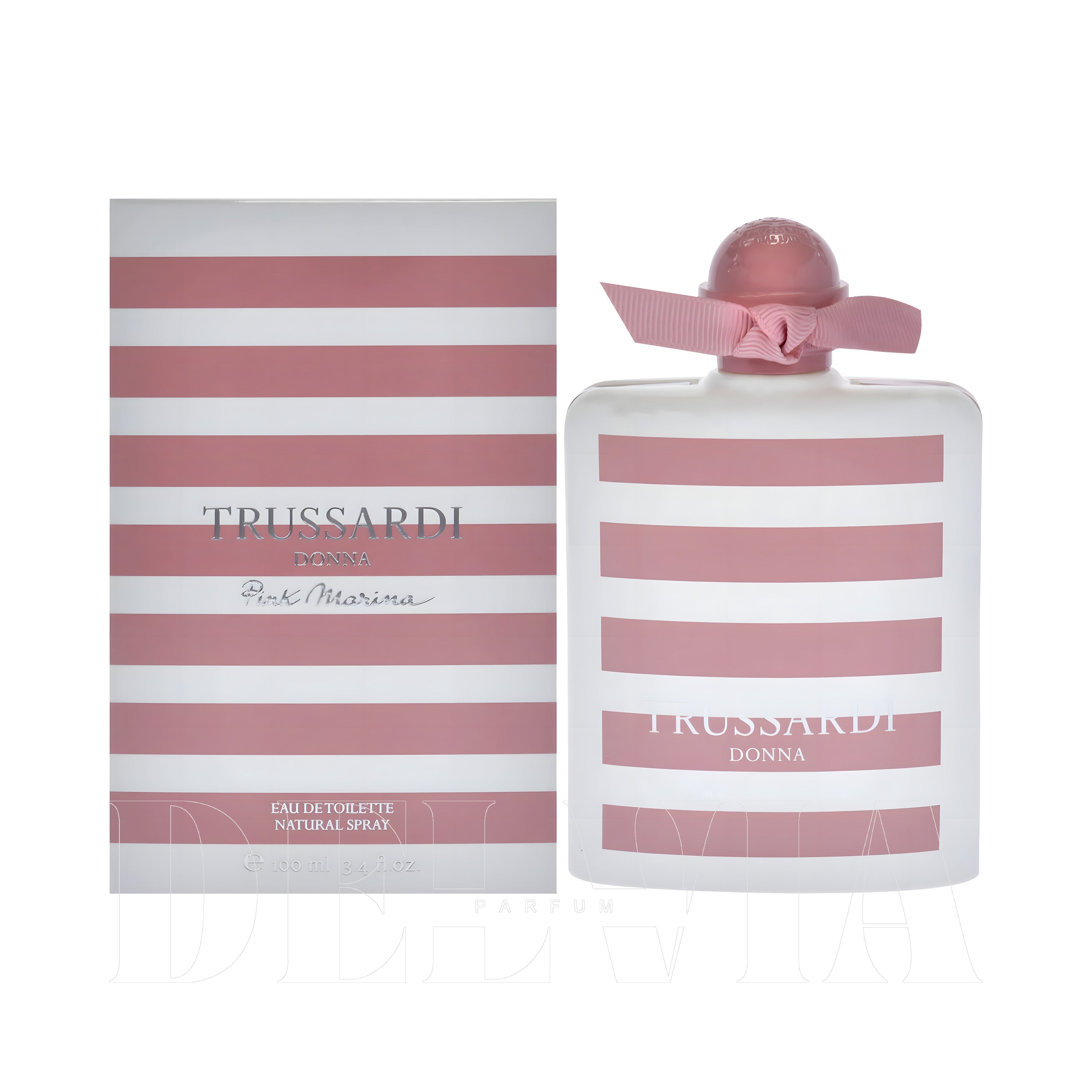 Trussardi Donna Pink Marina 15 ml dekant parfüm — kutu ve şişe görseli