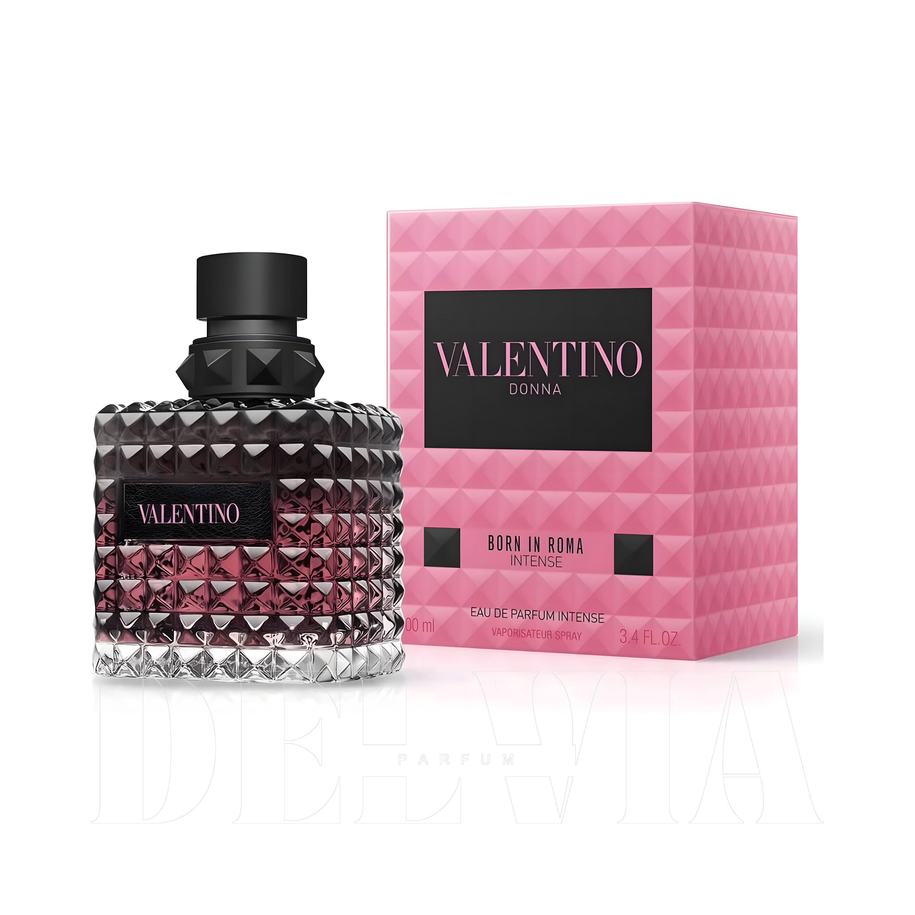 Valentino Born In Roma Intense Donna 5 ml dekant parfüm — kutu ve şişe görseli