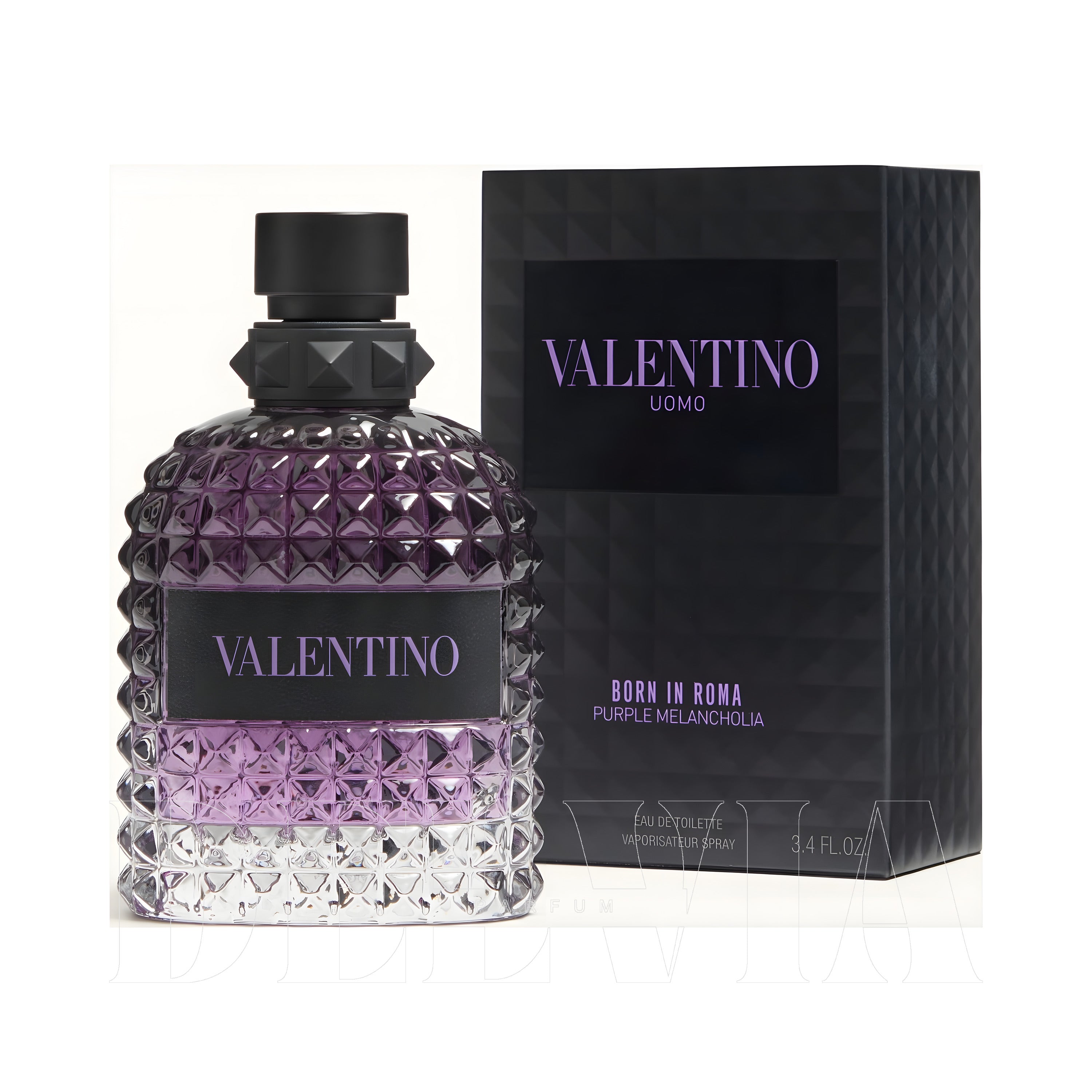 Valentino Born In Roma Purple Melancholia 10 ml dekant parfüm — kutu ve şişe görseli