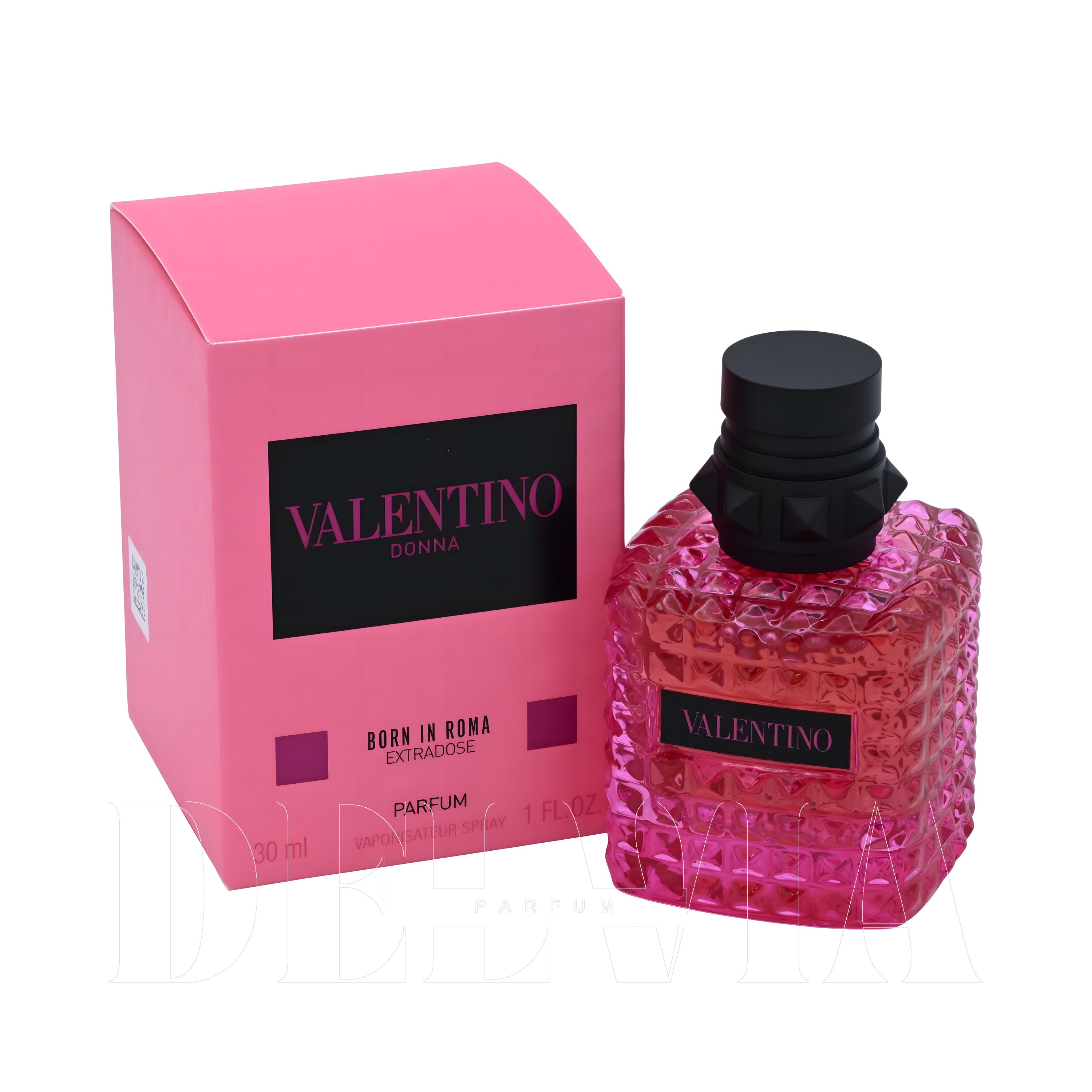Valentino Donna Born In Roma Extradose Parfum 1 ml dekant parfüm — kutu ve şişe görseli
