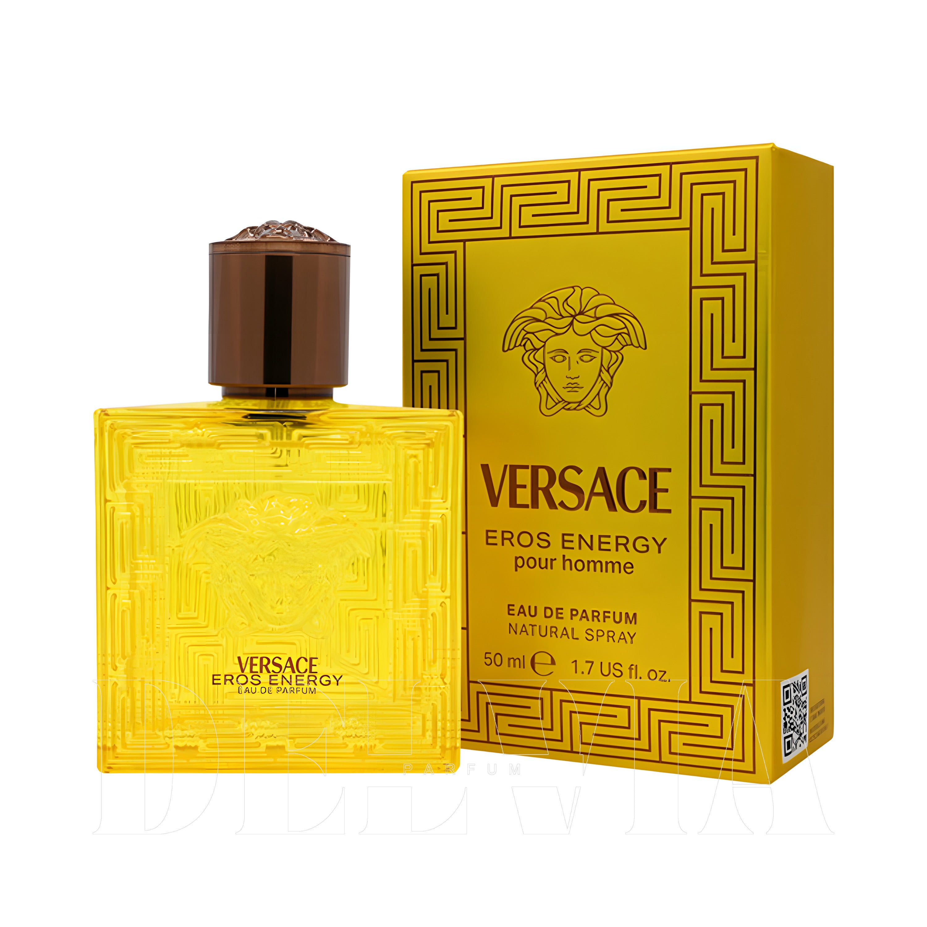 Versace Eros Energy 2 ml dekant parfüm — kutu ve şişe görseli