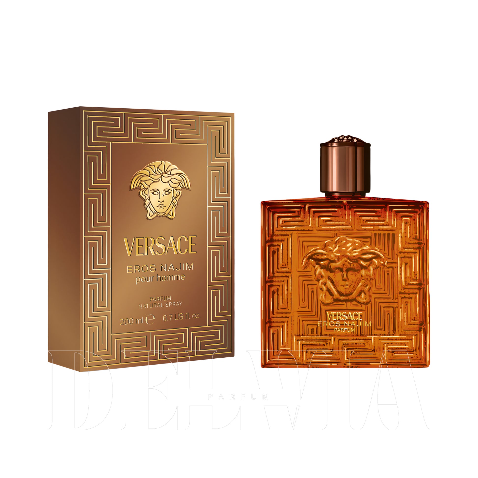 Versace Eros Najim Parfum 30 ml dekant parfüm — kutu ve şişe görseli