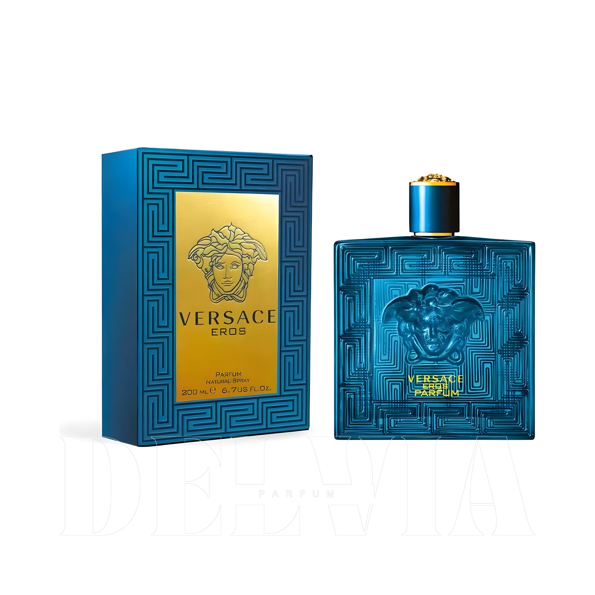Versace Eros Perfume 2 ml dekant parfüm — kutu ve şişe görseli