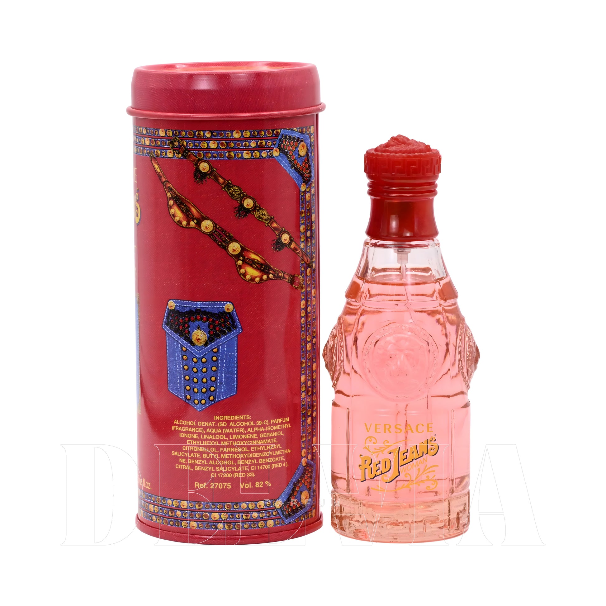 Versace Red Jeans 10 ml dekant parfüm — kutu ve şişe görseli