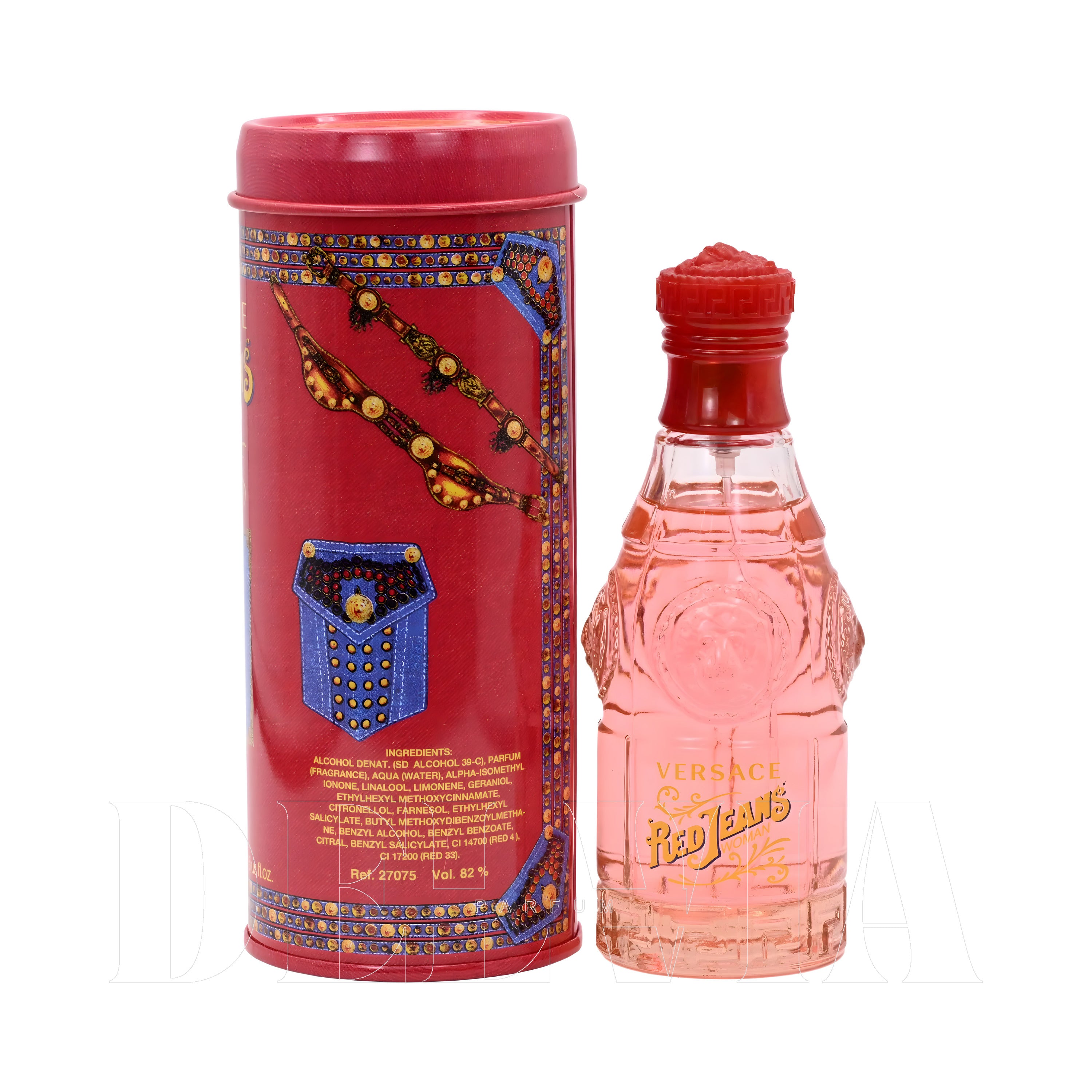 Versace Red Jeans 10 ml dekant parfüm — kutu ve şişe görseli