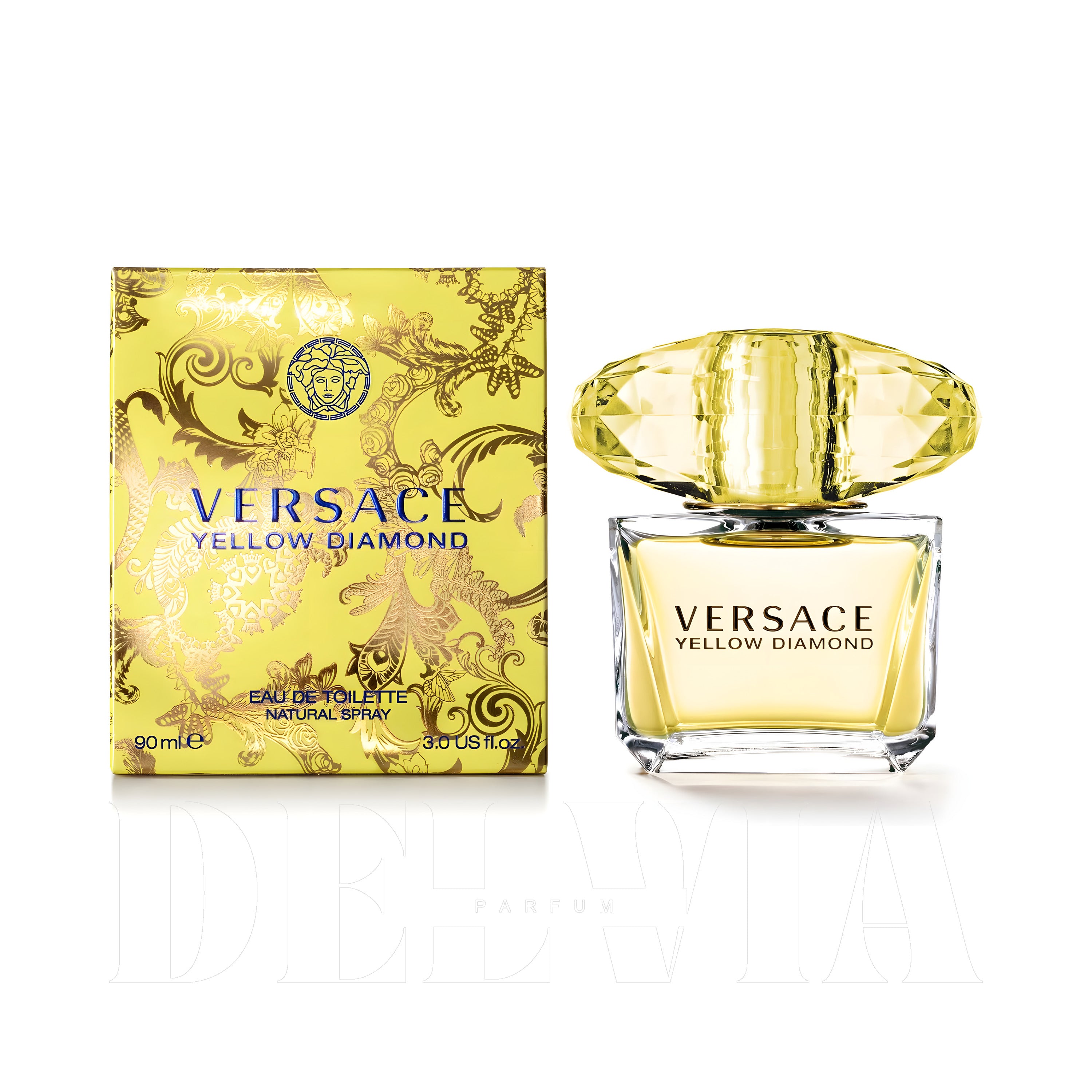 Versace Yellow Diamond Araba Kokusu — kutu ve şişe görseli