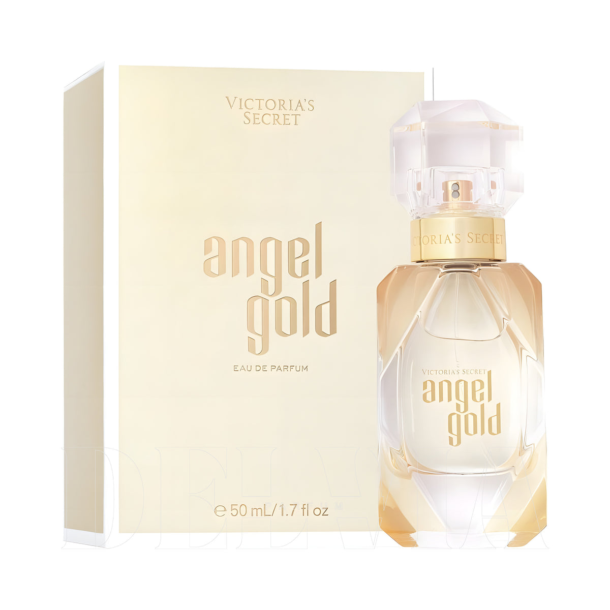 Victoria Secret Angel Gold 2 ml dekant parfüm — kutu ve şişe görseli