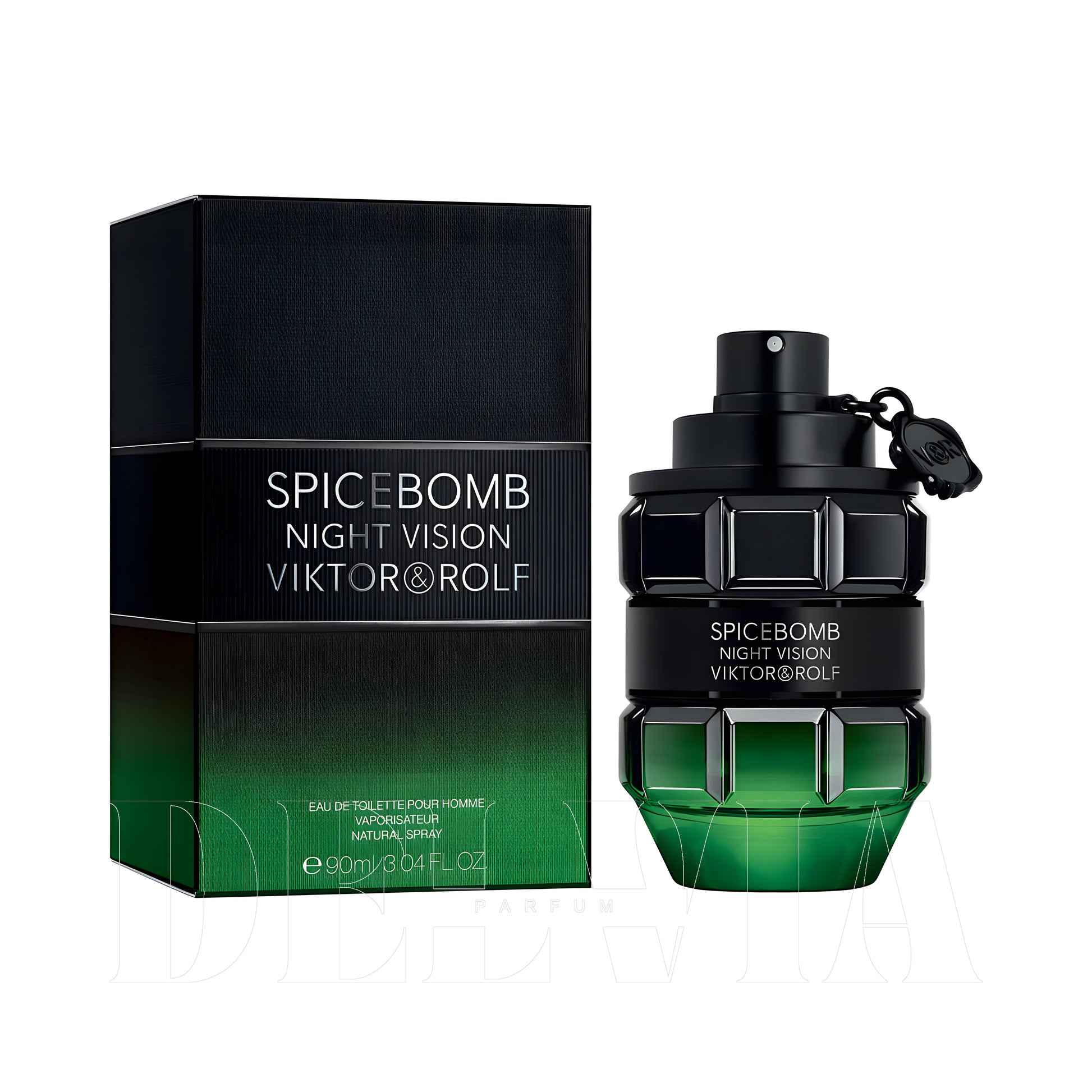 Viktor Rolf Spicebomb Nightvision 8 ml dekant parfüm — kutu ve şişe görseli