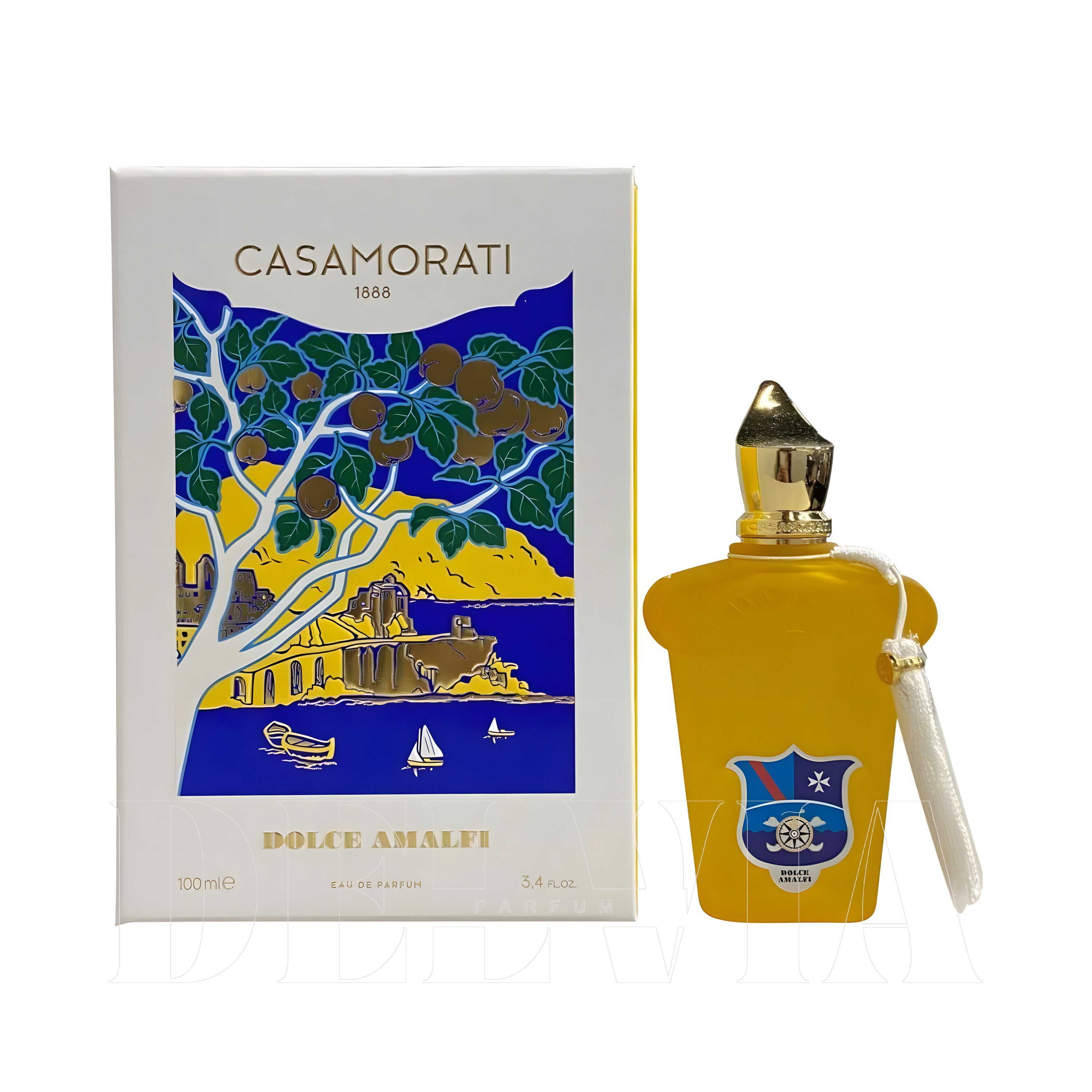 Xerjoff Casamorati Dolce Amalfi 10 ml dekant parfüm — kutu ve şişe görseli