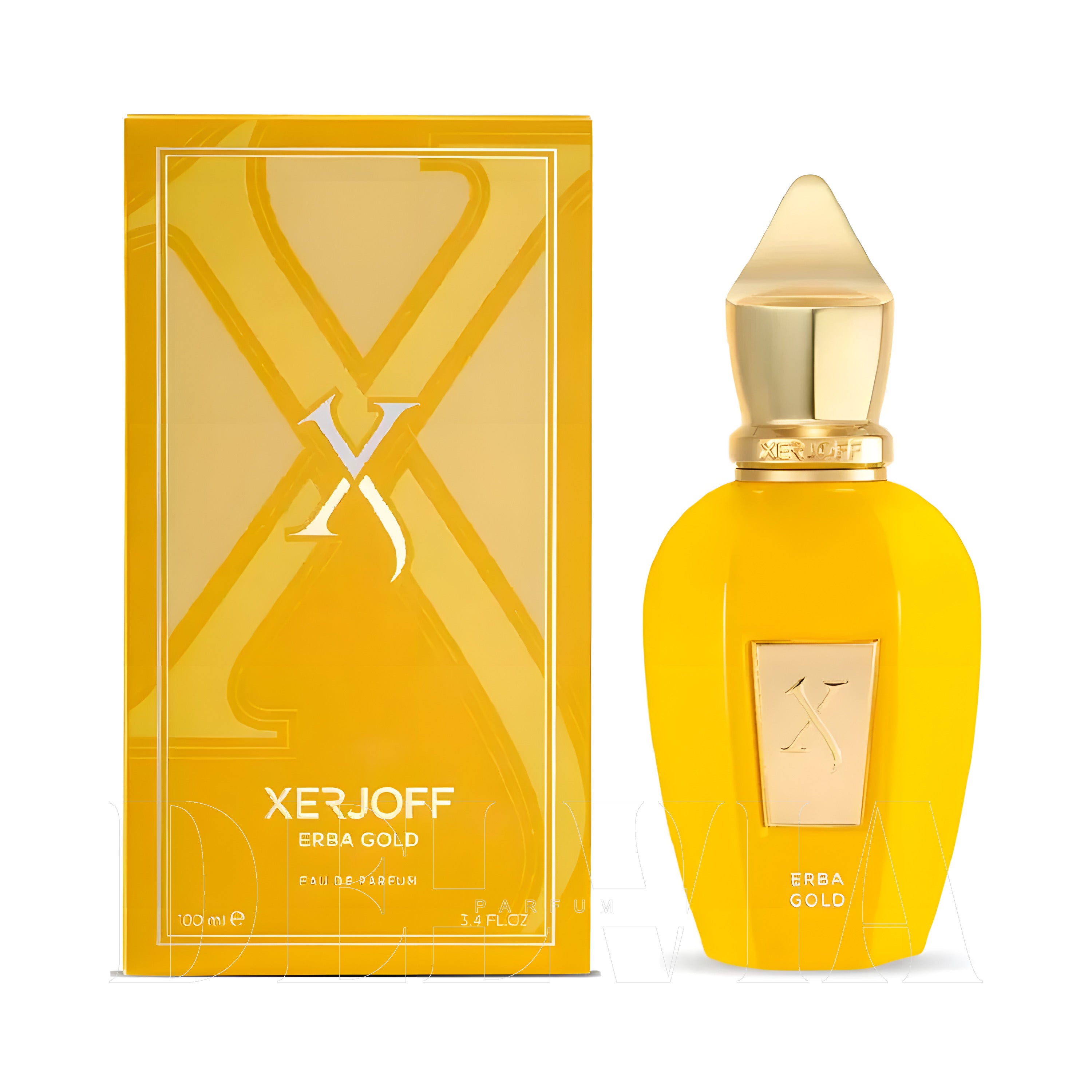 Xerjoff Erba Gold Kokulu Mum — kutu ve şişe görseli