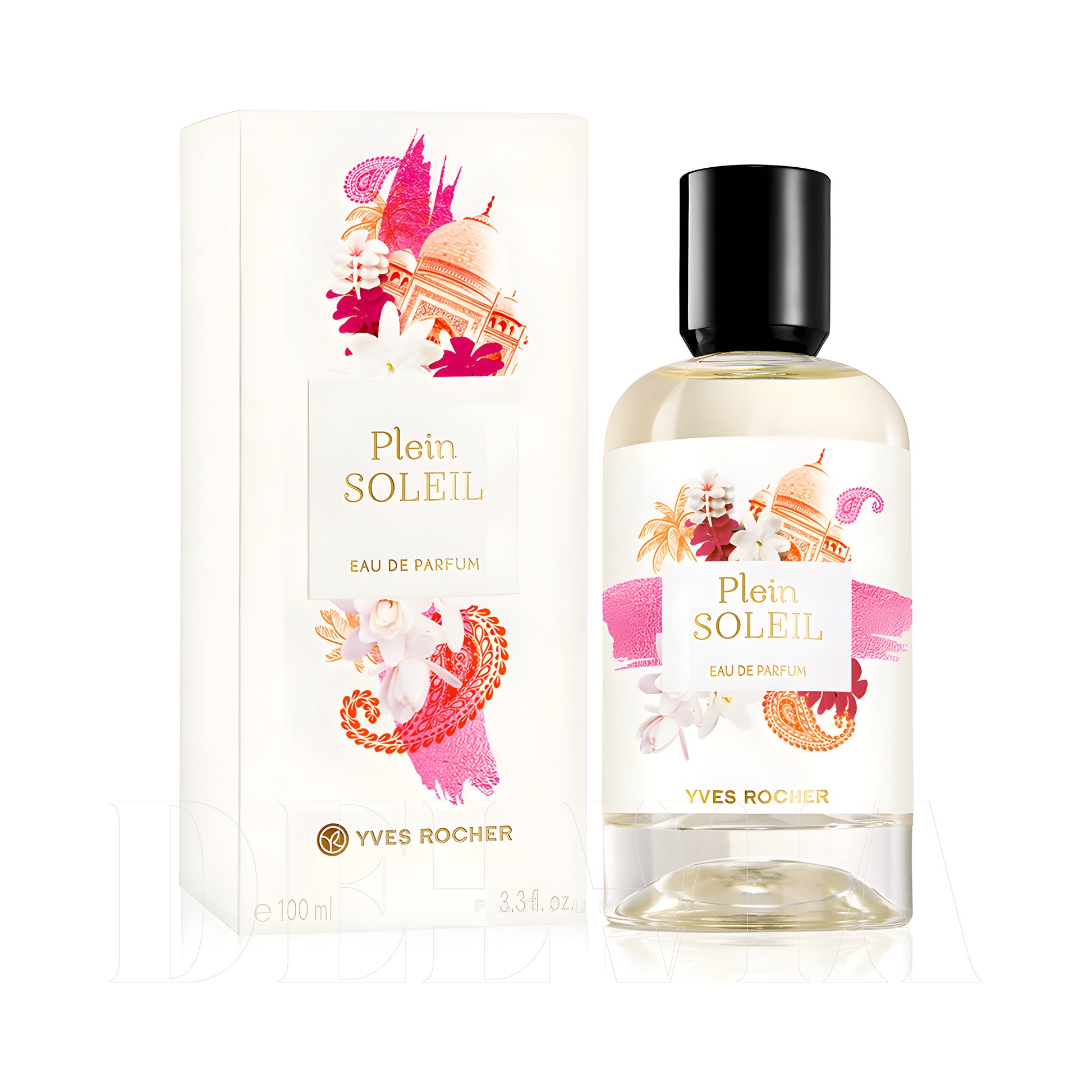 Yves Rocher Plein Soleil 5 ml dekant parfüm — kutu ve şişe görseli