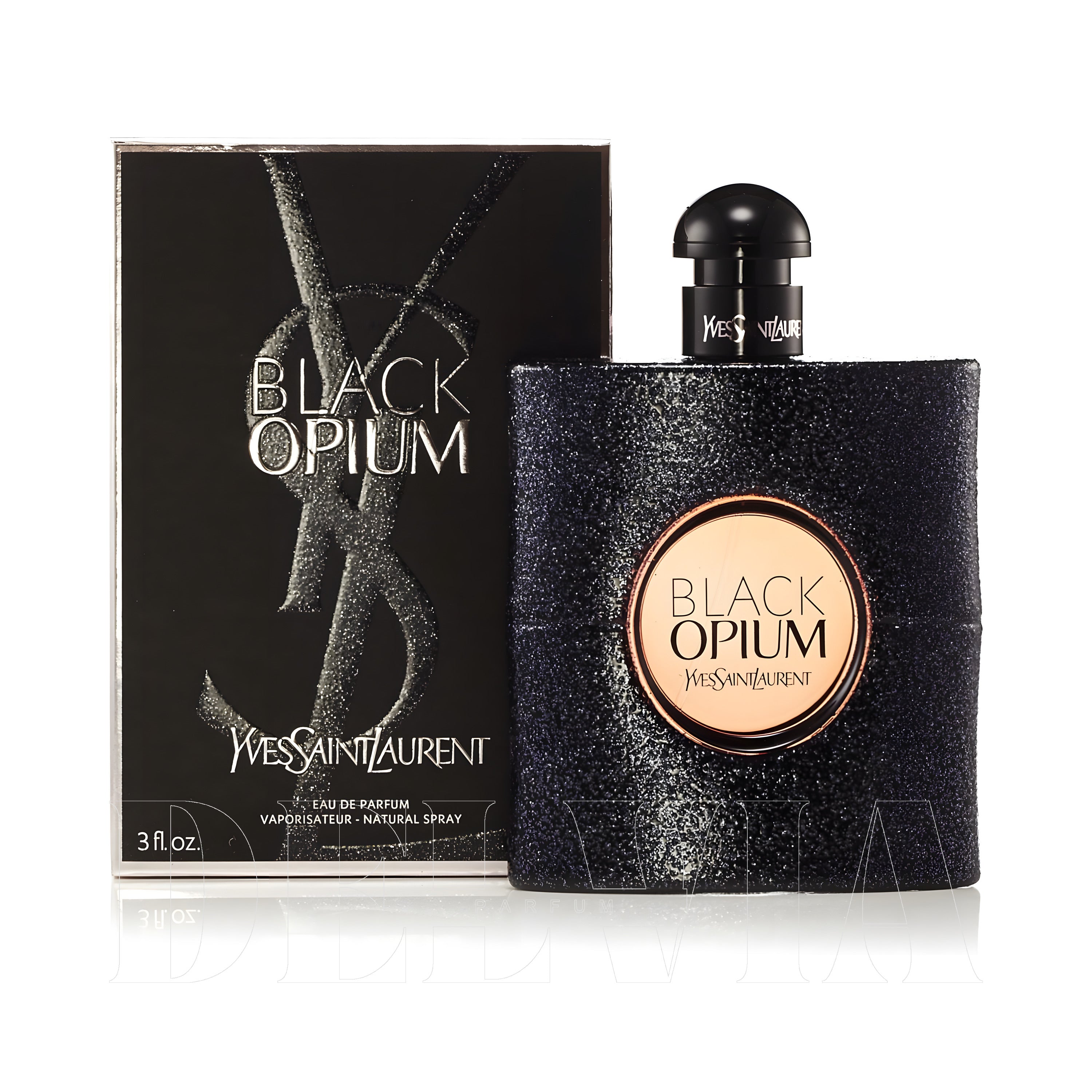 Yves Saint Laurent Black Opium 5 ml dekant parfüm — kutu ve şişe görseli