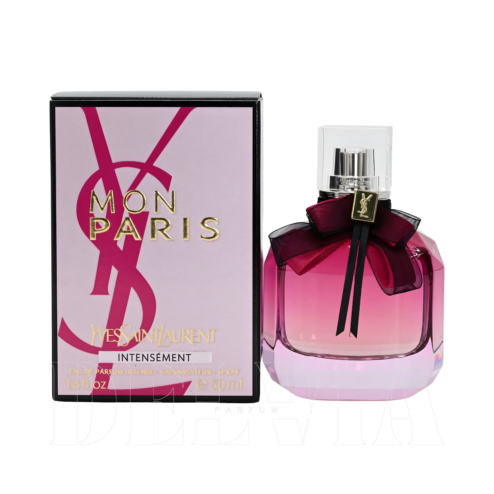 Yves Saint Laurent Mon Paris Intensement 2 ml dekant parfüm — kutu ve şişe görseli