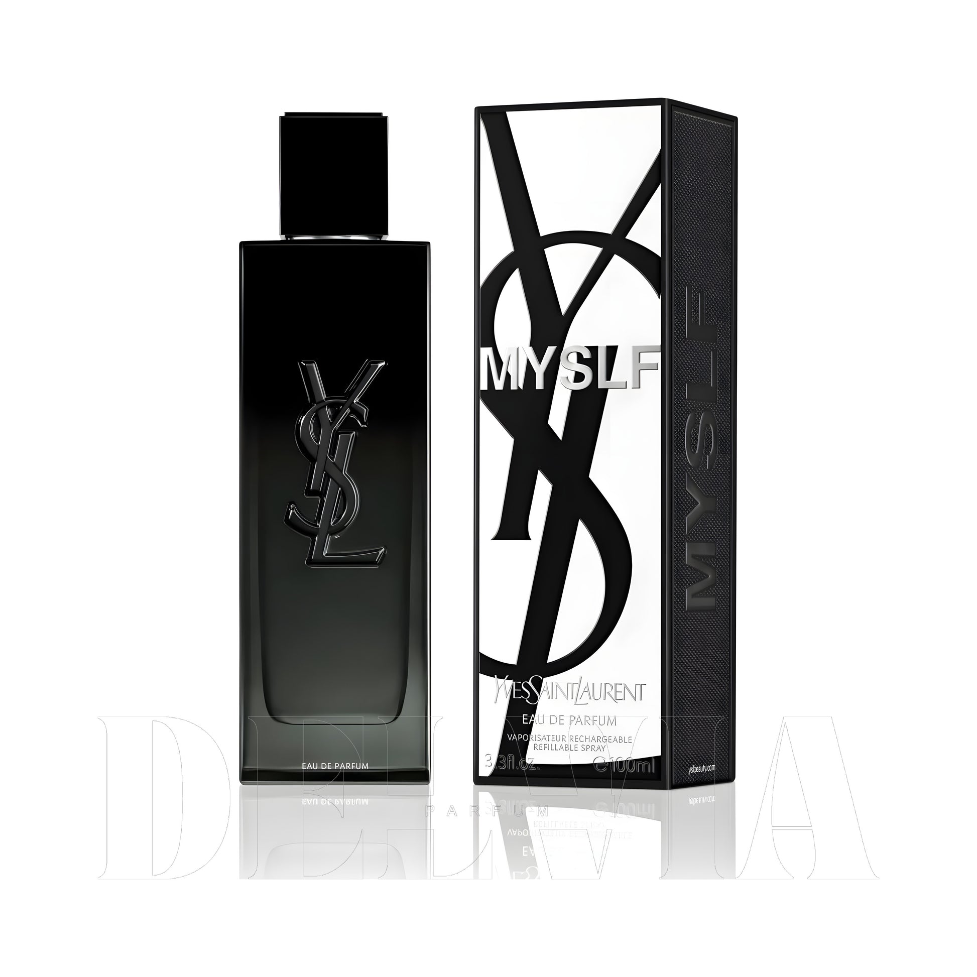 Yves Saint Laurent Myself 30 ml dekant parfüm — kutu ve şişe görseli