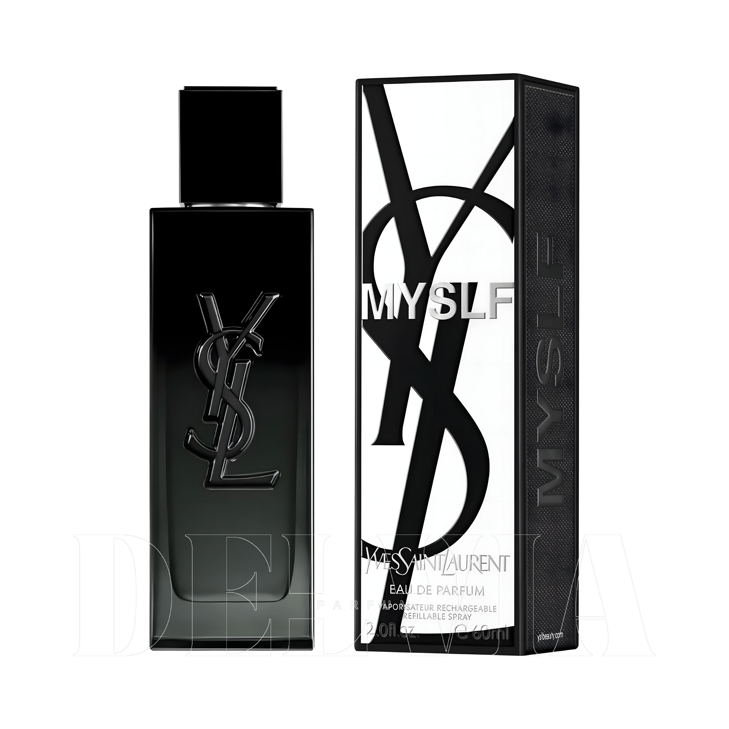 Yves Saint Laurent Myslf 2 ml dekant parfüm — kutu ve şişe görseli