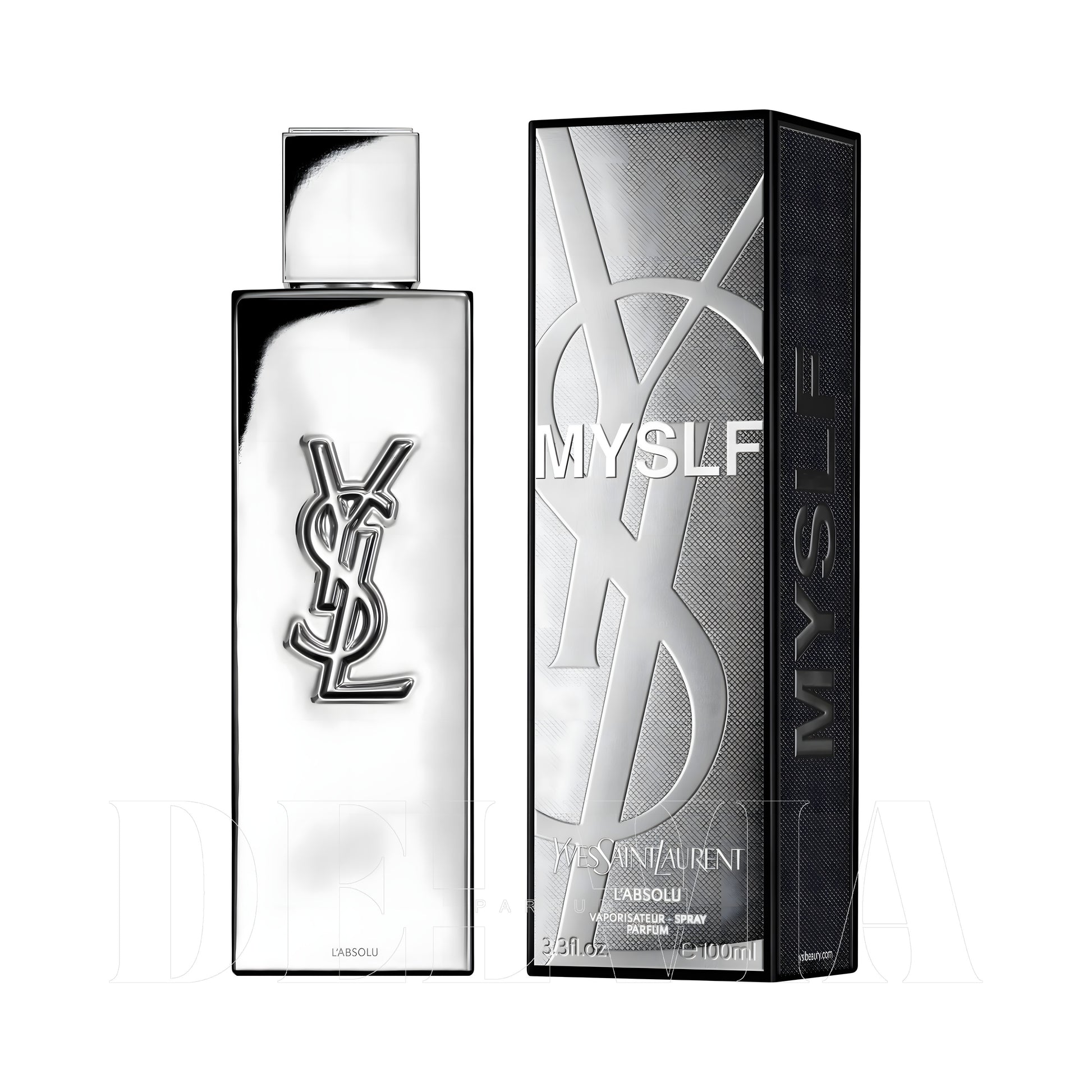 Yves Saint Laurent Myslf L Absolu Tam Boy Parfum — kutu ve şişe görseli