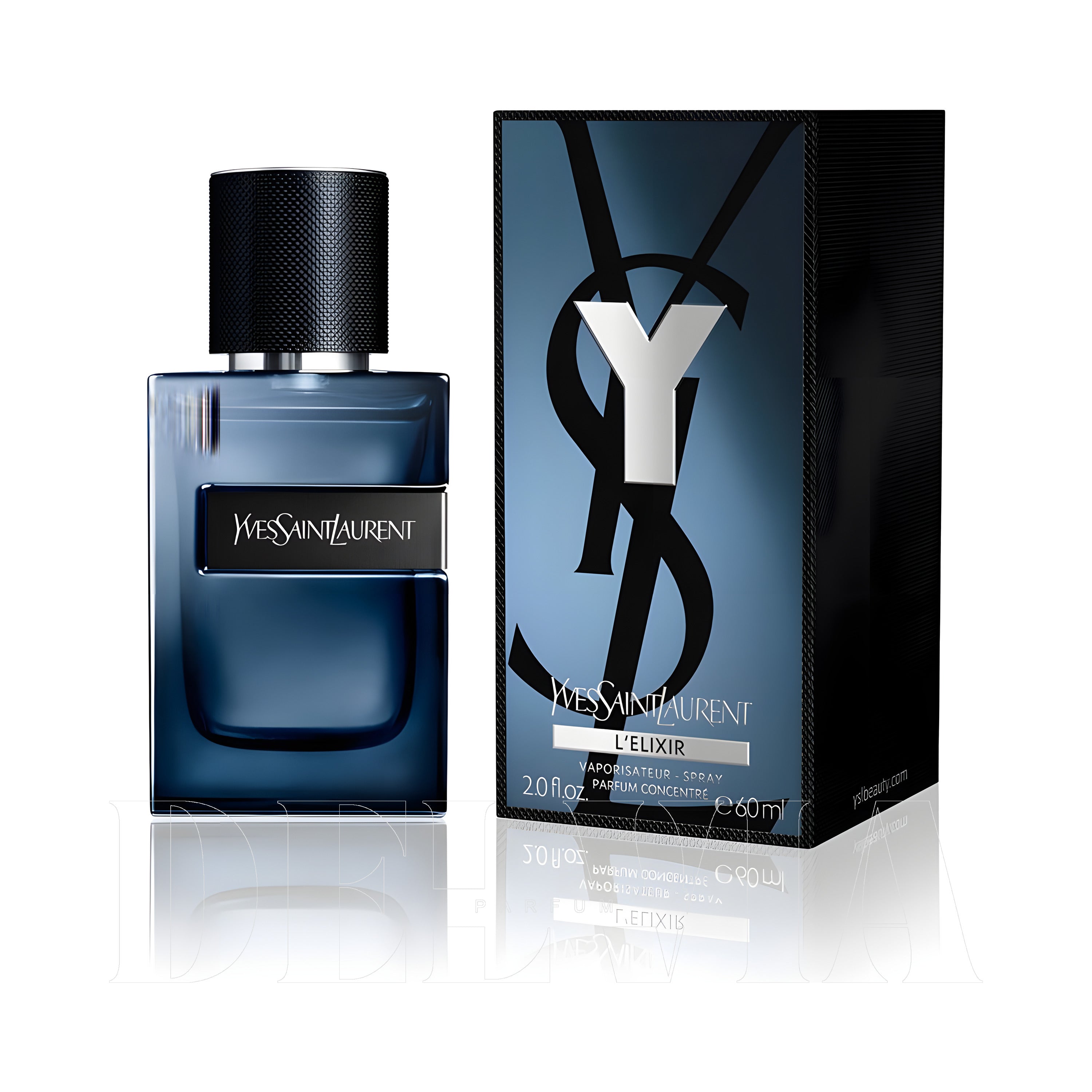 Yves Saint Laurent Y Elixir 1 ml dekant parfüm — kutu ve şişe görseli
