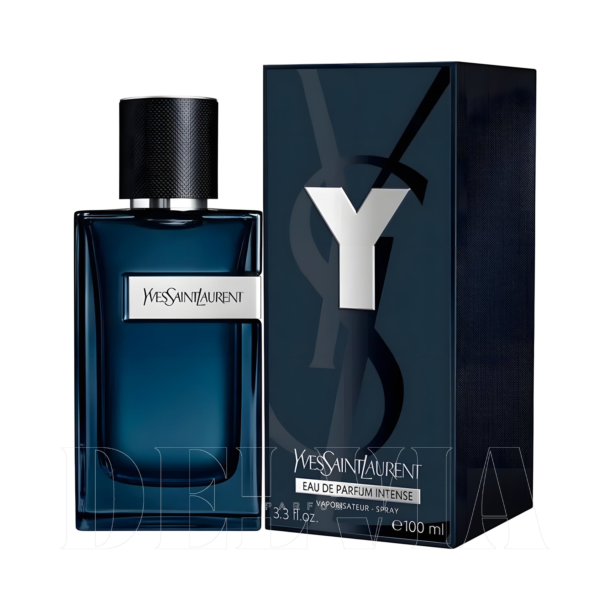 Yves Saint Laurent Y Intense 3 ml dekant parfüm — kutu ve şişe görseli