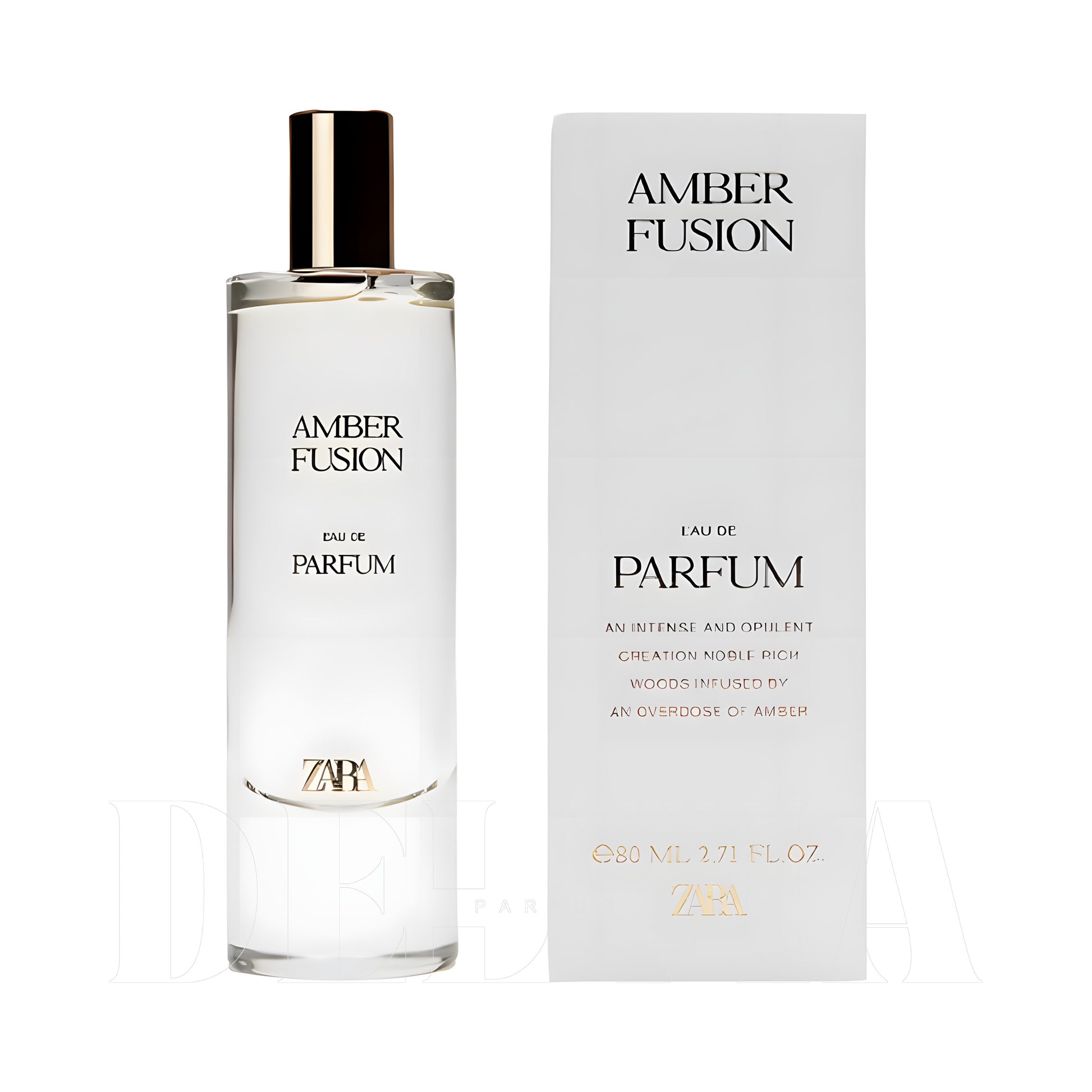 Zara Amber Fusion Edp 20 ml dekant parfüm — kutu ve şişe görseli