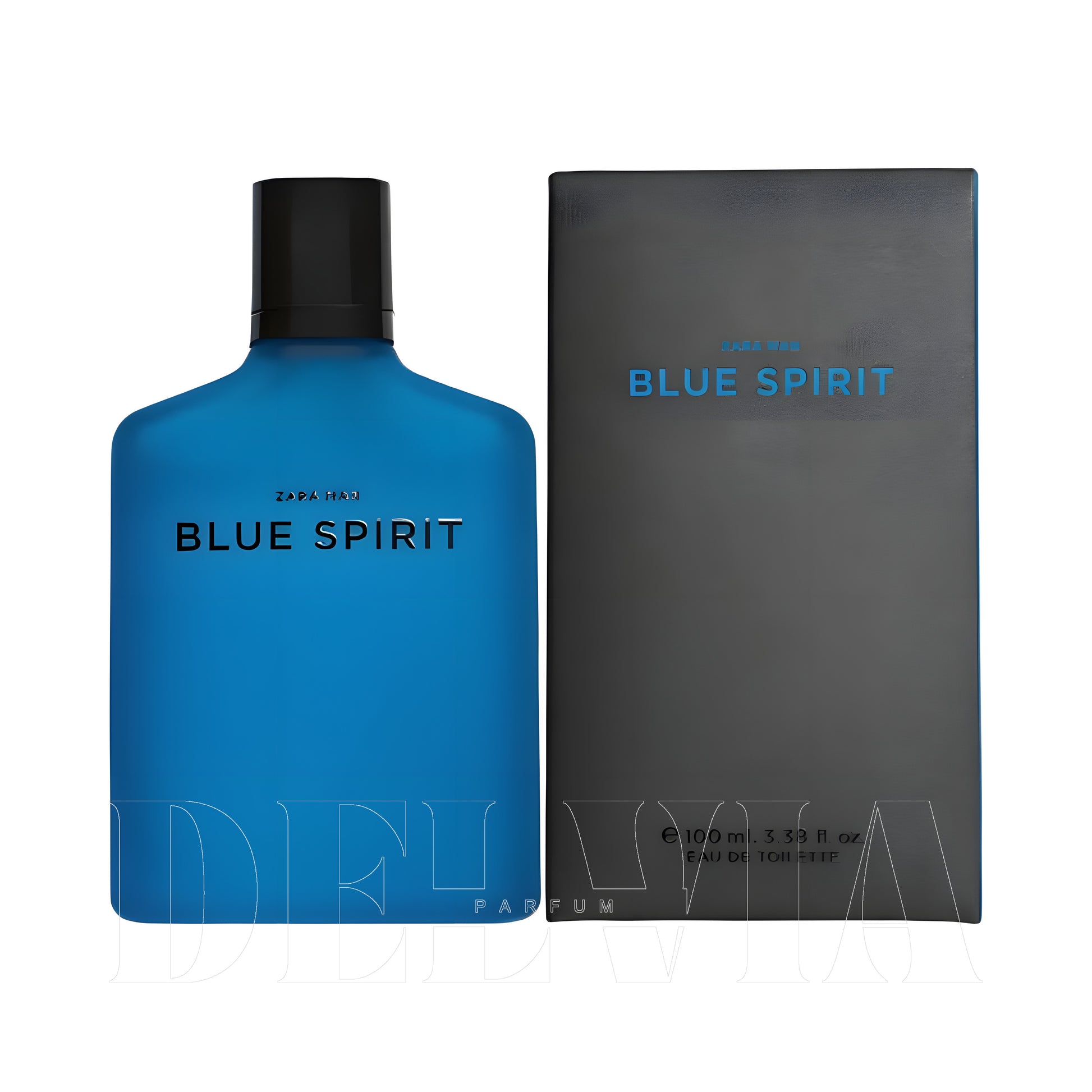 Zara Man Blue Spirit 1 ml dekant parfüm — kutu ve şişe görseli