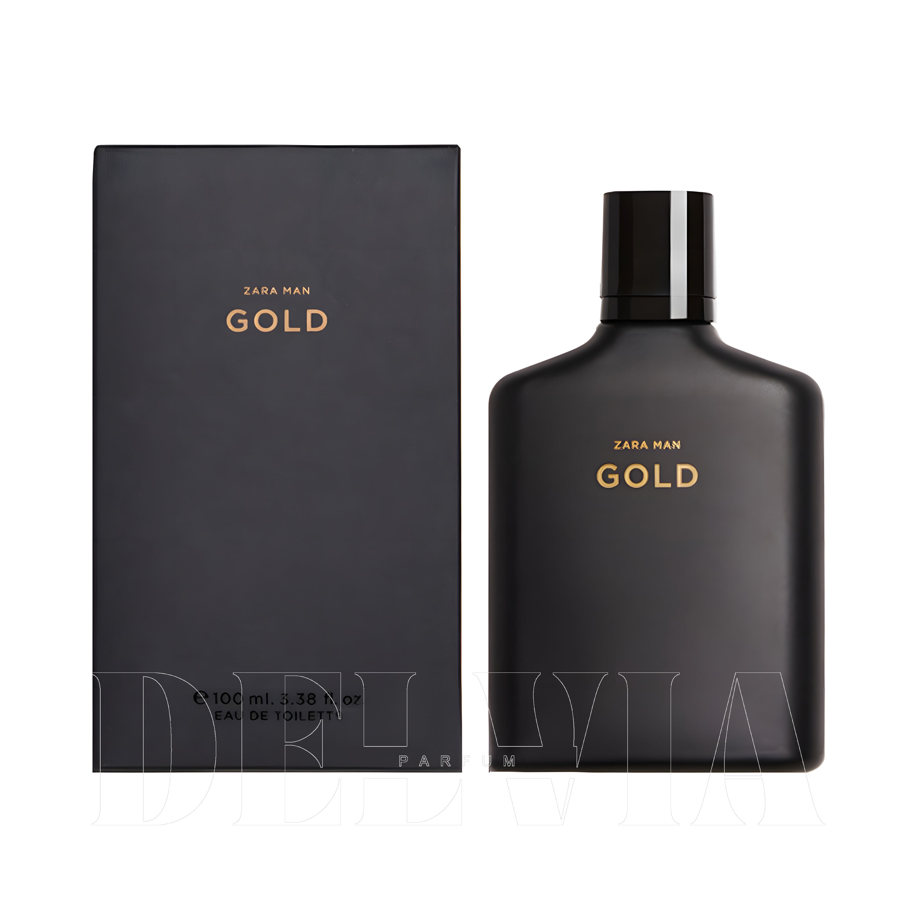 Zara Man Gold 10 ml dekant parfüm — kutu ve şişe görseli