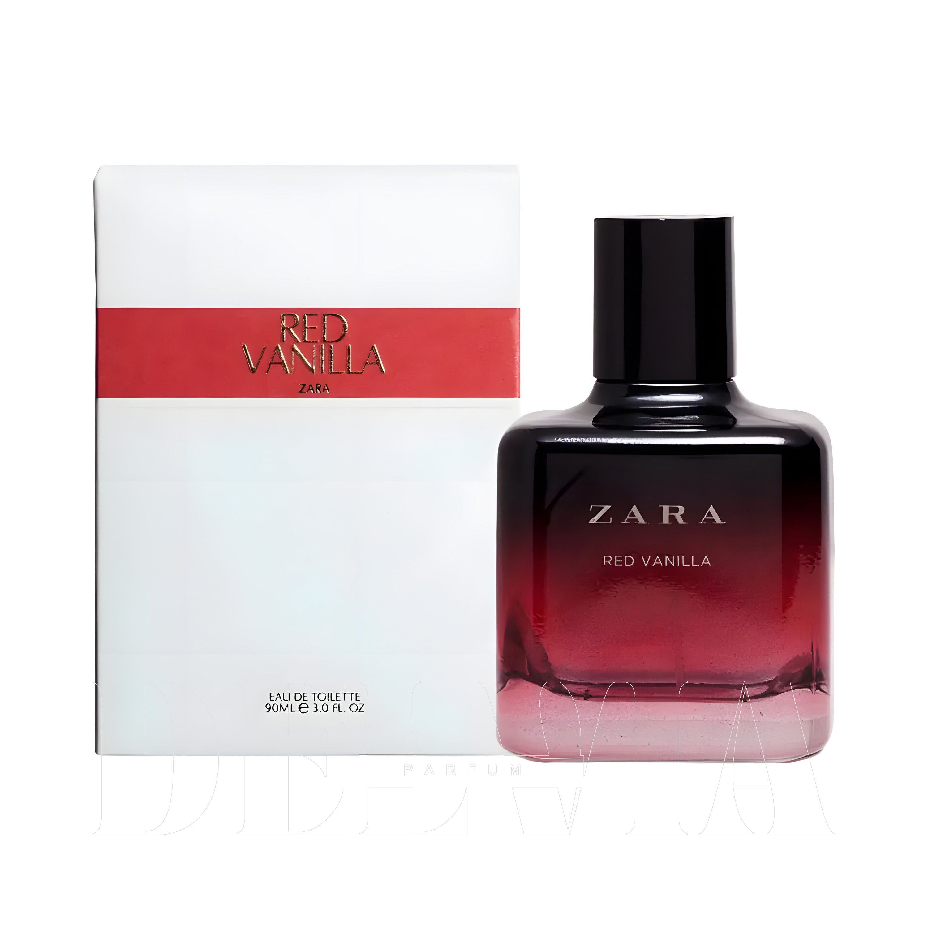 Zara Red Vanilla Eau De Toilette 10 ml dekant parfüm — kutu ve şişe görseli
