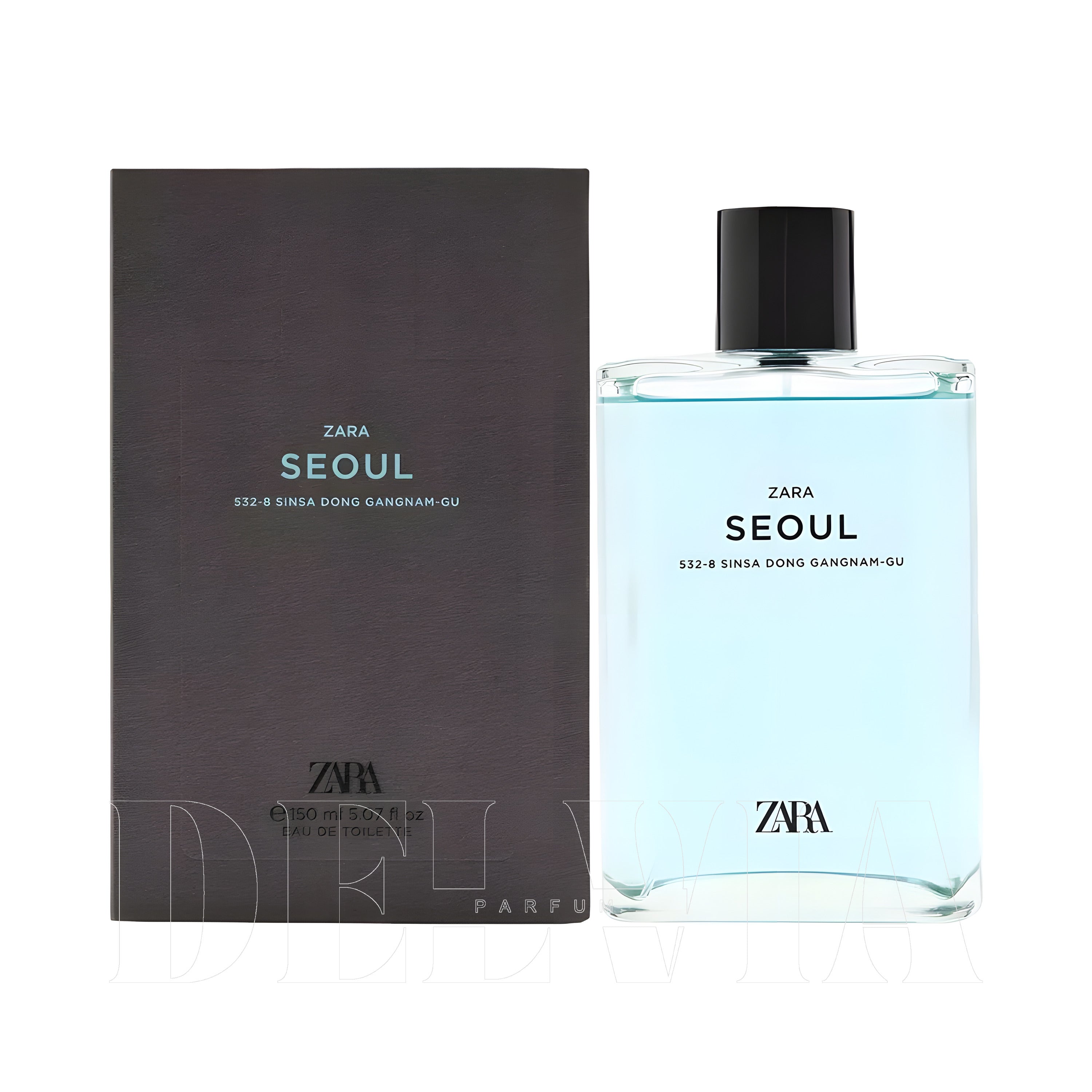 Zara Seoul 8 ml dekant parfüm — kutu ve şişe görseli