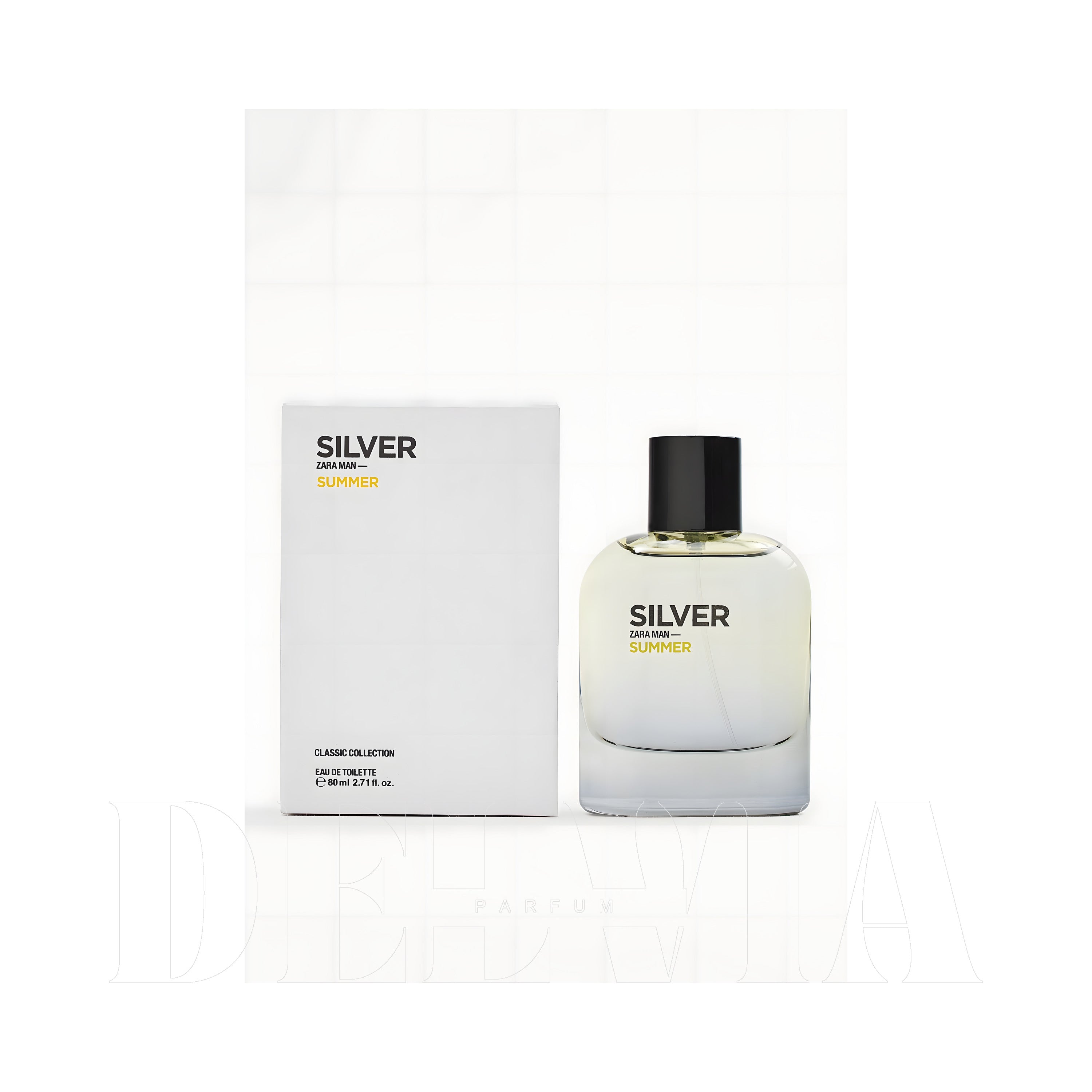 Zara Silver Summer 2 ml dekant parfüm — kutu ve şişe görseli